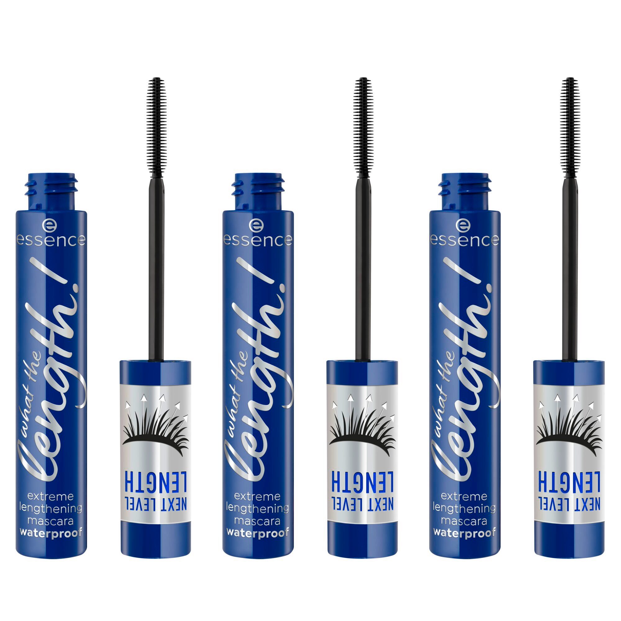 Essence Mascara what the length! extreme lengthening mascara waterproof, 3-tlg.