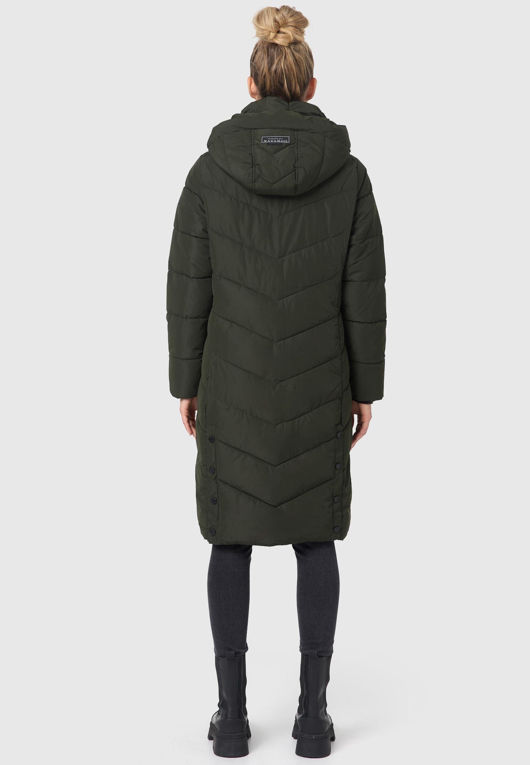 Navahoo Steppmantel Sahnekatzii XIV Schicker Wintermantel mit kuschlig warm wattiertem Kragen
