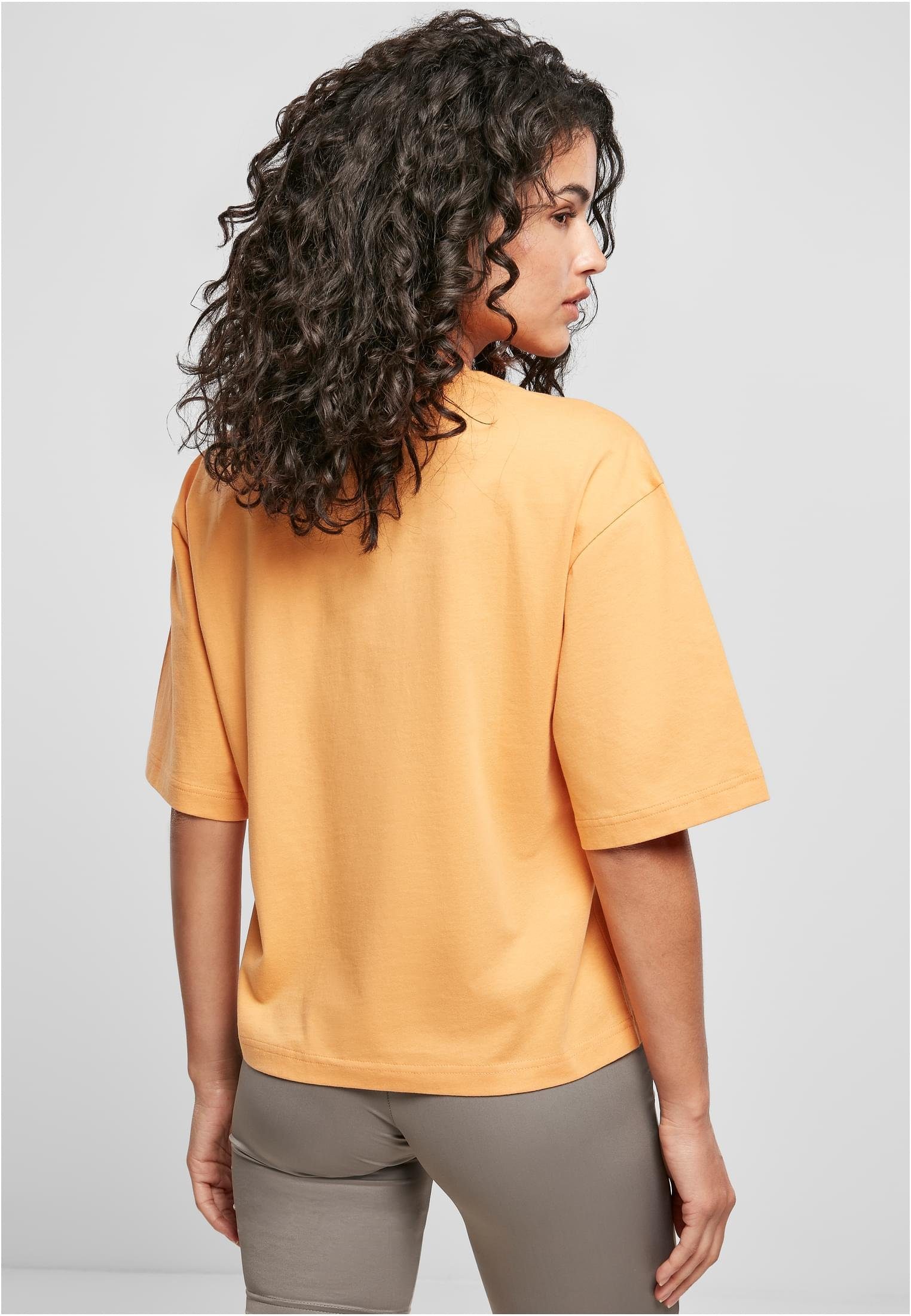URBAN CLASSICS T-Shirt Damen (1-tlg) Organic Ladies Tee Oversized paleorange