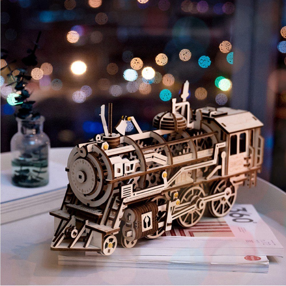 Robotime ROKR 3D-Puzzle Locomotive, 350 Puzzleteile