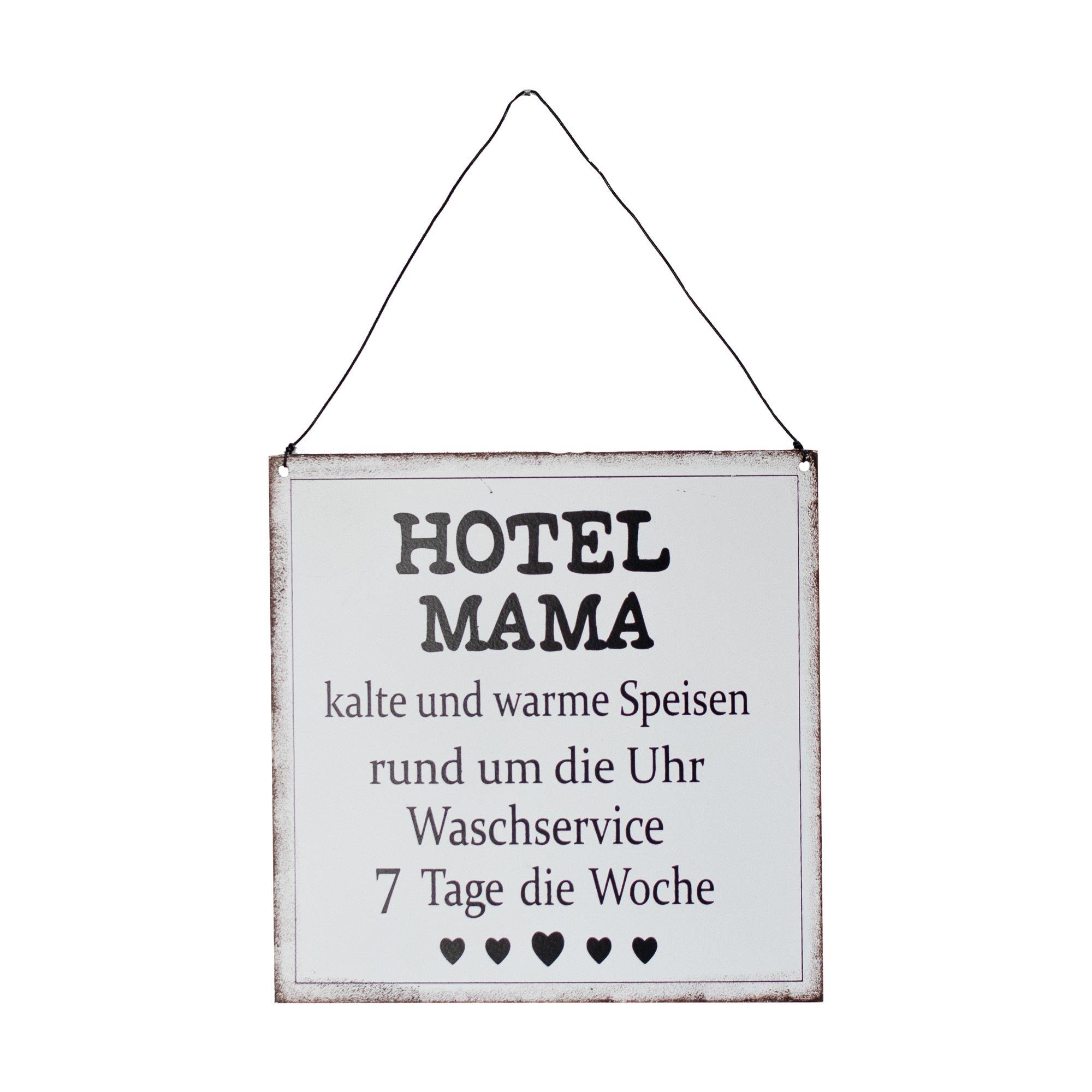 St) Hotel Mama Metallschild Wanddekoobjekt GARDEN (1 UNUS