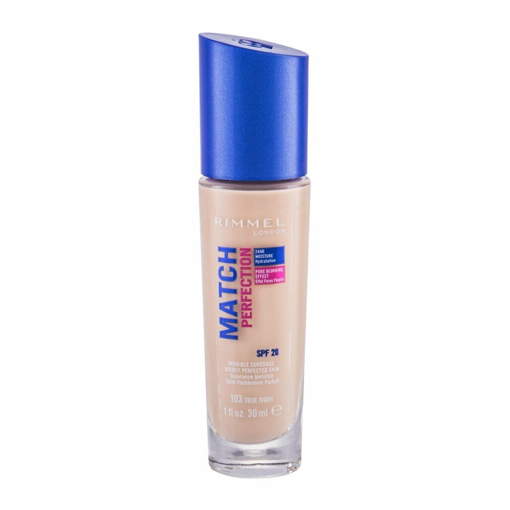 Rimmel London Foundation Match Perfection Foundation Spf20 103 True Ivory 30ml