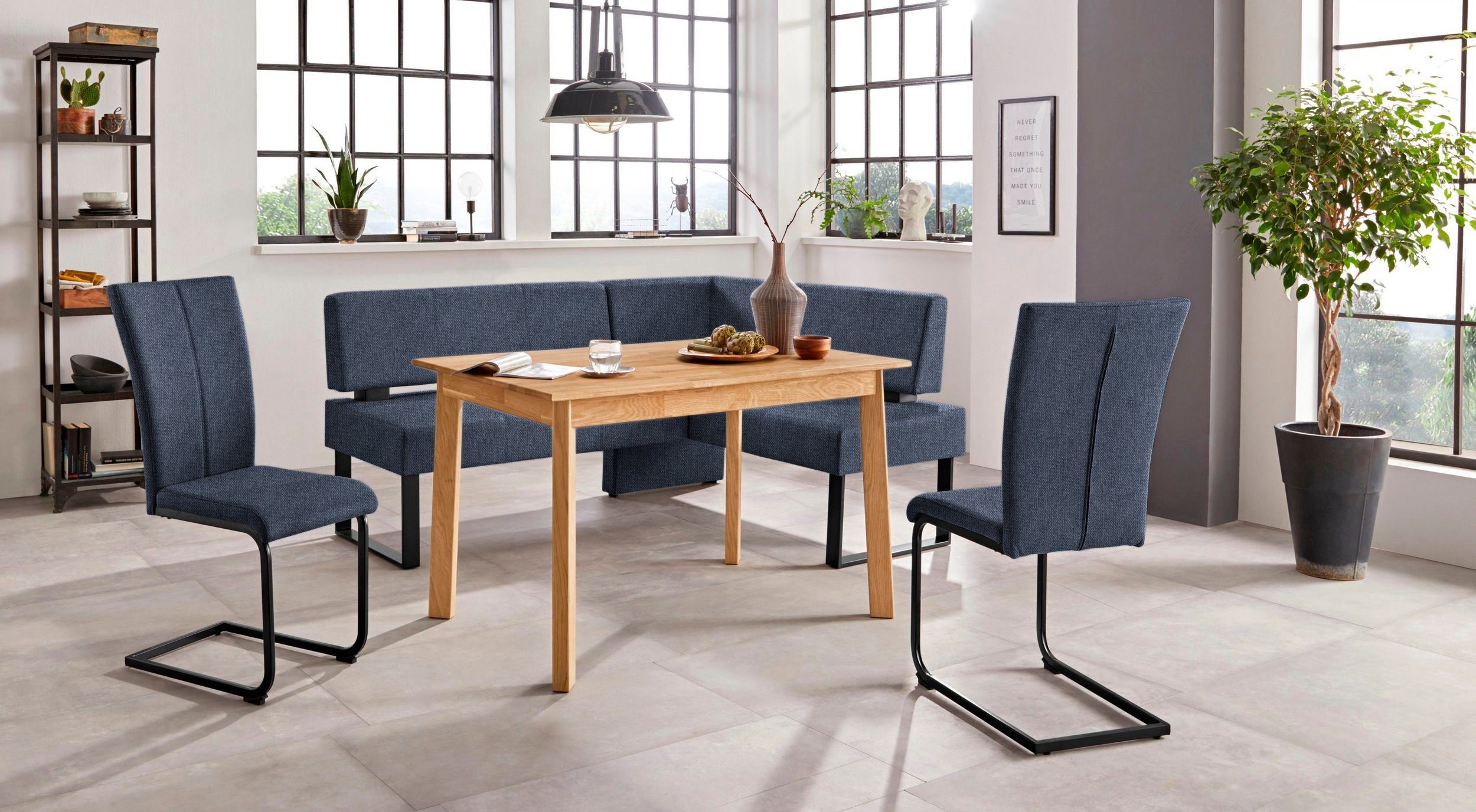 OTTO home Eckbank Oliver mit Metallgestell, Küchenbank, verschiedene Bezüge Cord Esszimmerbank OTTOs Choice