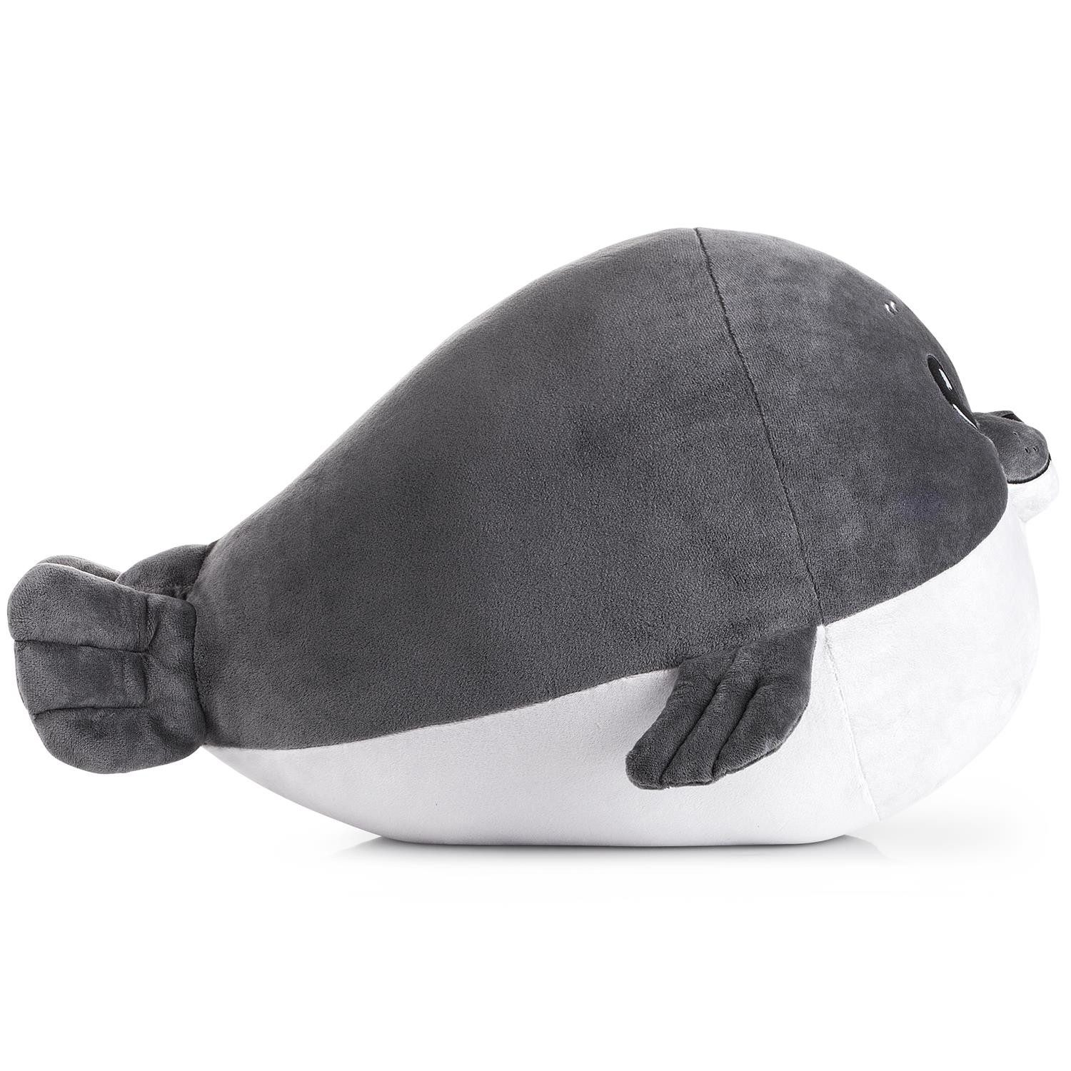 Corimori Kuscheltier Großes 60cm XXL Robben Plüschtier für Kleinkinder (Packung, 1er Pack), kuschel-softe Qualität, Stofftier, Kissen, Bubbles die Robbe, 60cm