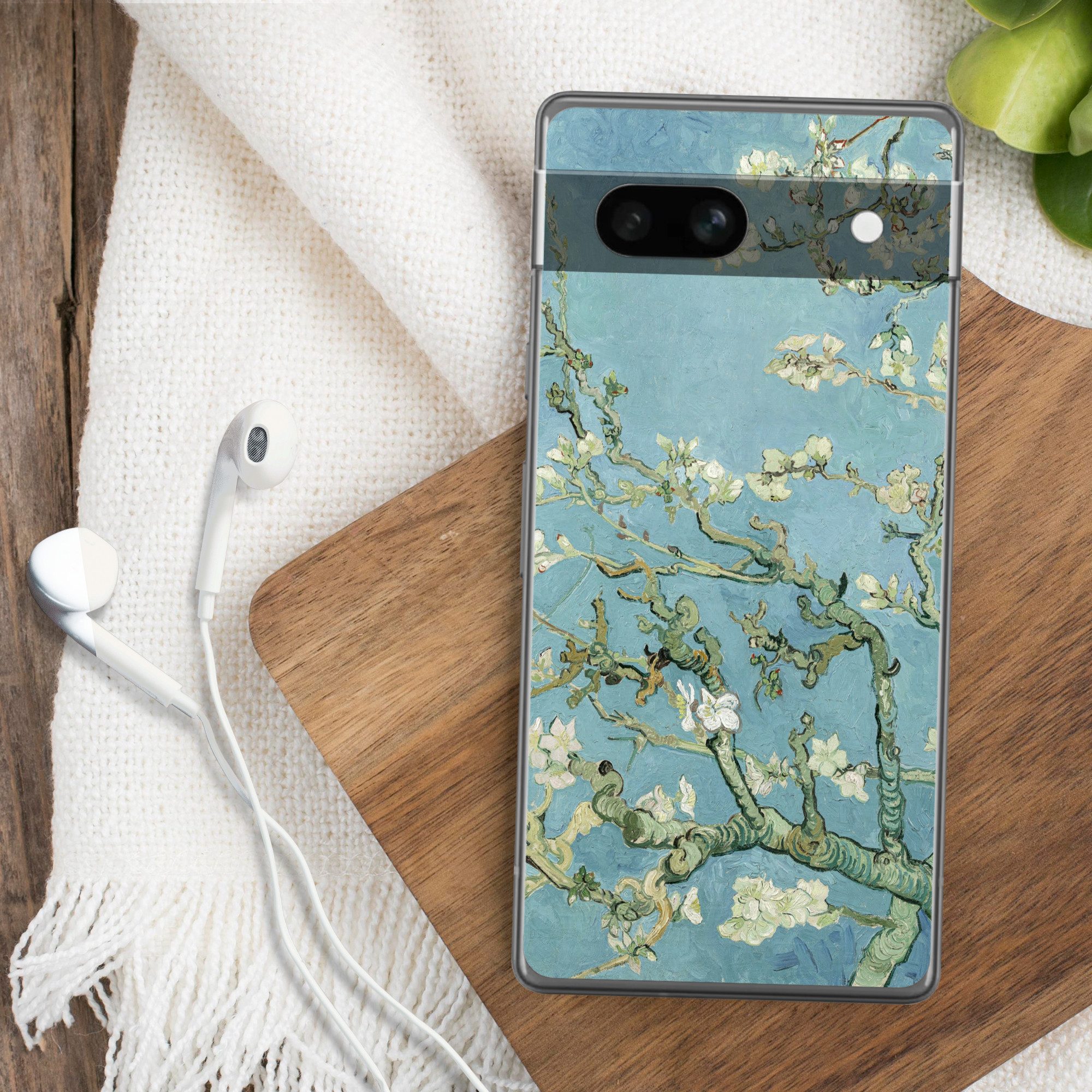 MuchoWow Handyhülle für Google Pixel 7a Mandelblüte - Van Gogh - Kunst, Handy Case, Silikon, Bumper Case Dünn