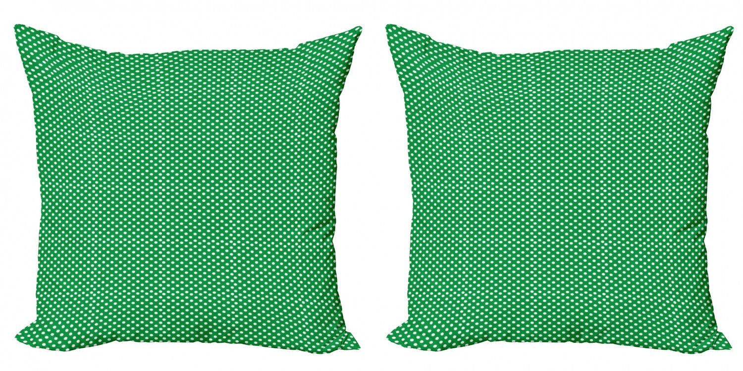 Kissenbezüge Modern Accent Doppelseitiger Digitaldruck, Abakuhaus (2 Stück), Abstract Green Punktmuster