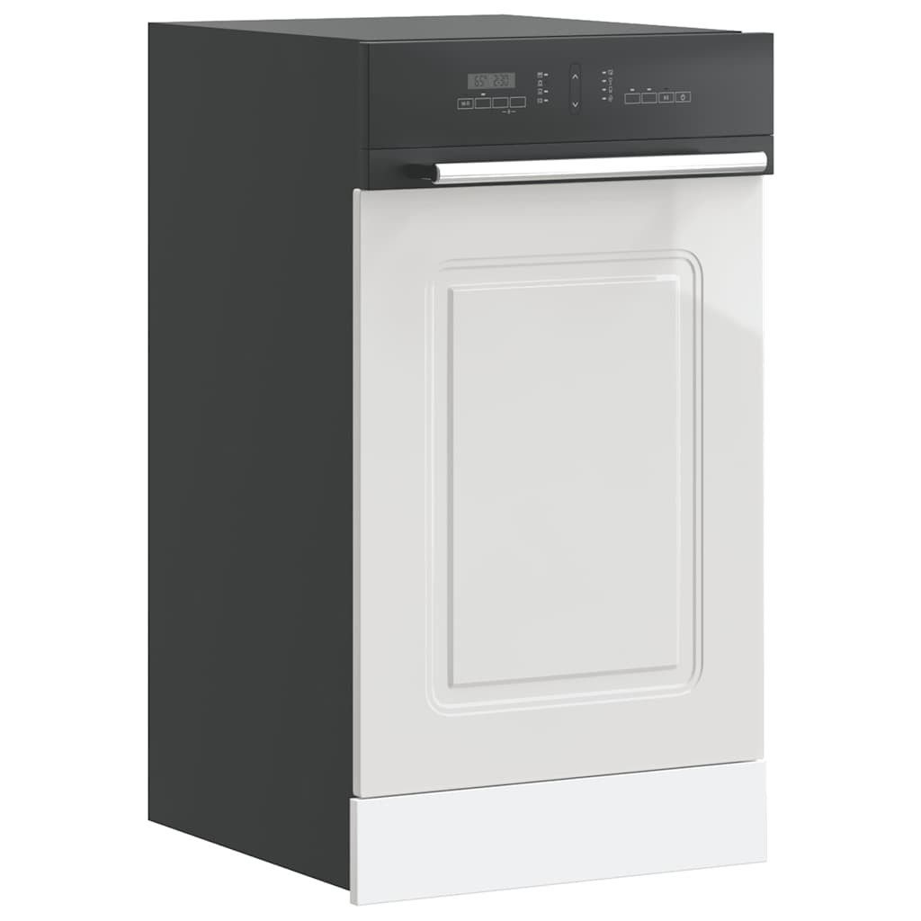 furnicato Küchenregal Geschirrspülerblende Kalmar 45 x 67 cm Hochglanz-Weiß, 1-tlg., Feuchtigkeitsbeständige Küchenfront für deinen Geschirrspüler