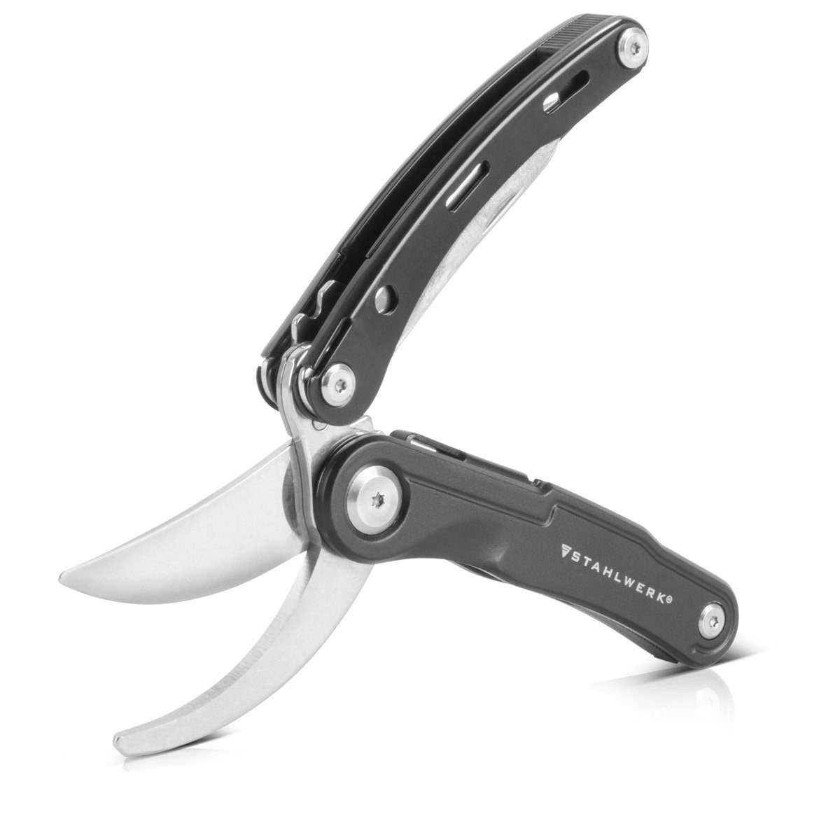 STAHLWERK Multitool Multitool mit 5 Werkzeugen Multitool, (Packung, 1 St., Einzelartikel), ergonomischer Griff ermöglicht ein sicheres Handling