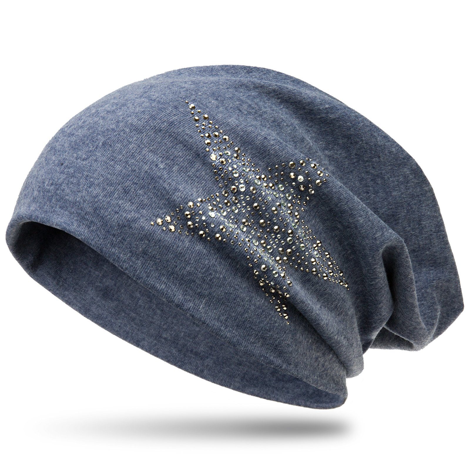 Caspar Beanie MU153 Mütze mit Strass Stern und warmem Flanell Stoff günstig online kaufen
