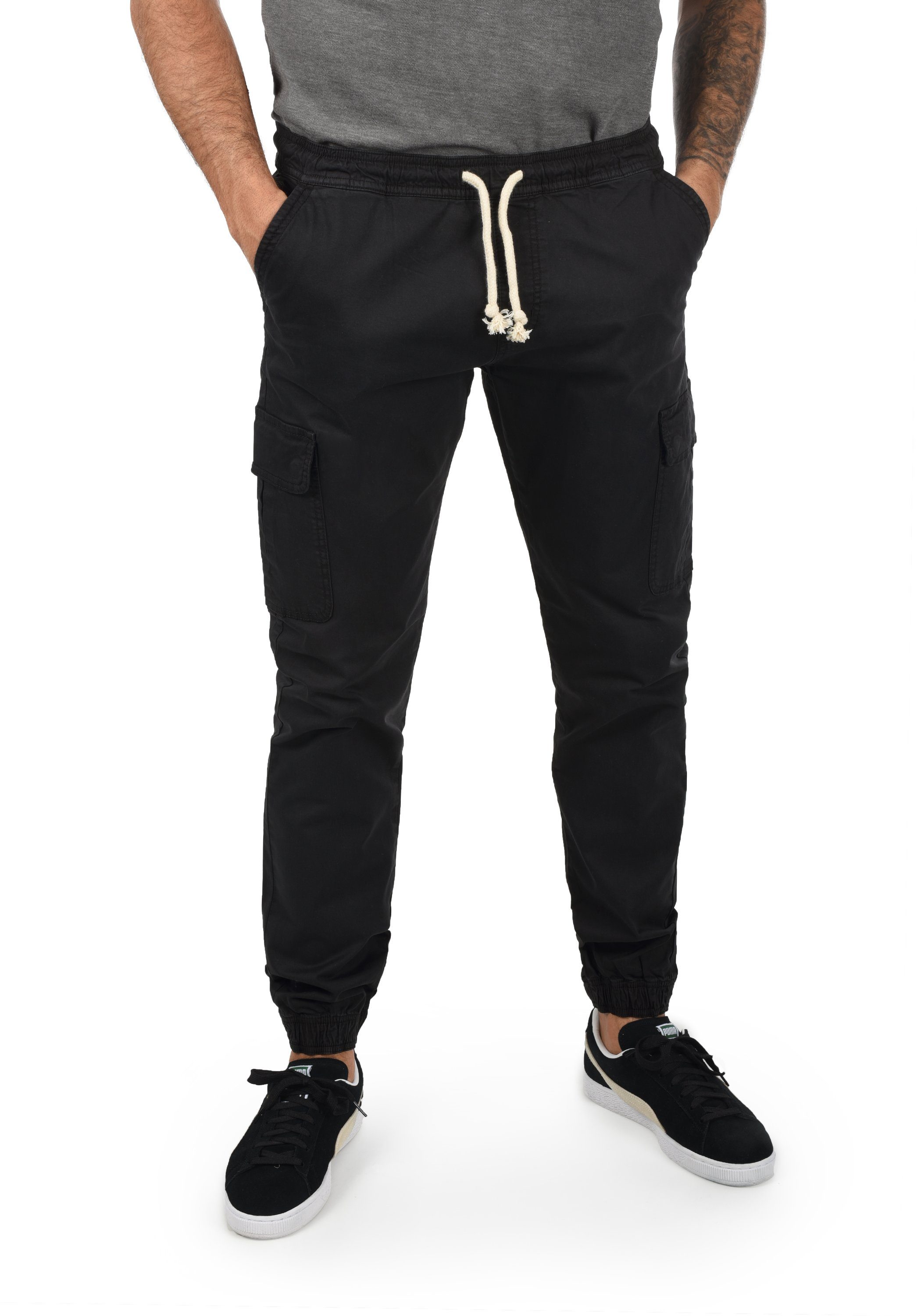 Indicode Cargohose IDAbbal lange Hose mit Seitentaschen Black (999)