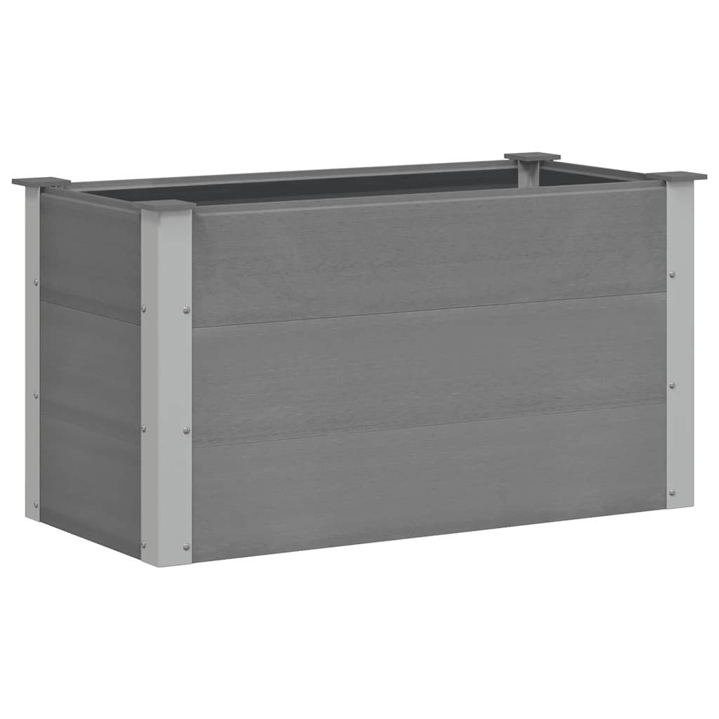 vidaXL Hochbeet Garten-Hochbeet WPC 100 x 50 x 54 cm Grau (1 St), Hochbeet WPC 100x50x54cm Grau Pflanzkübel Pflanzkasten Blumenkasten