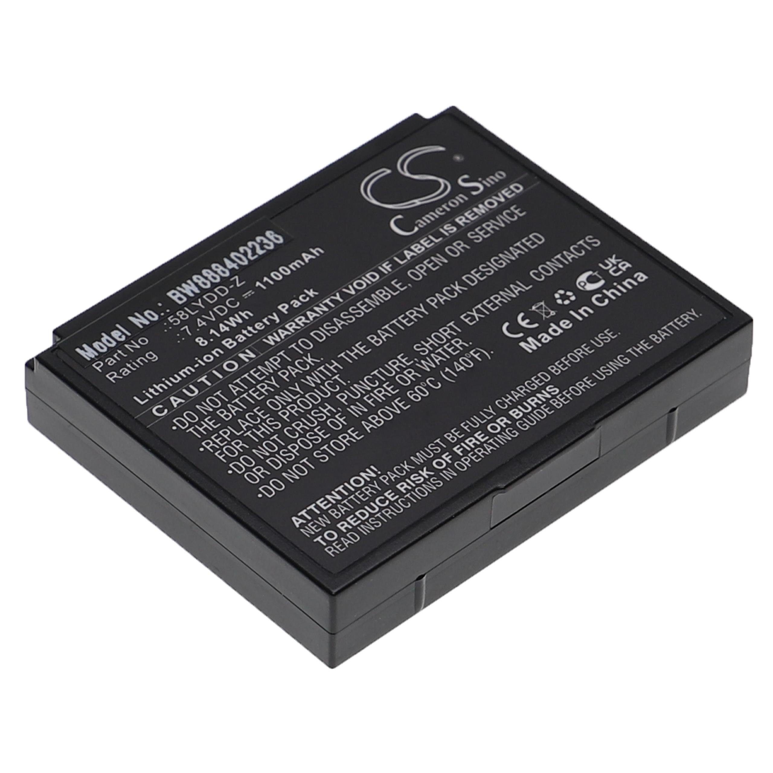mAh kompatibel 1100 Akku ZJ-5802 (7,4 mit Li-Ion ZJ-8001, V) Zjiang vhbw