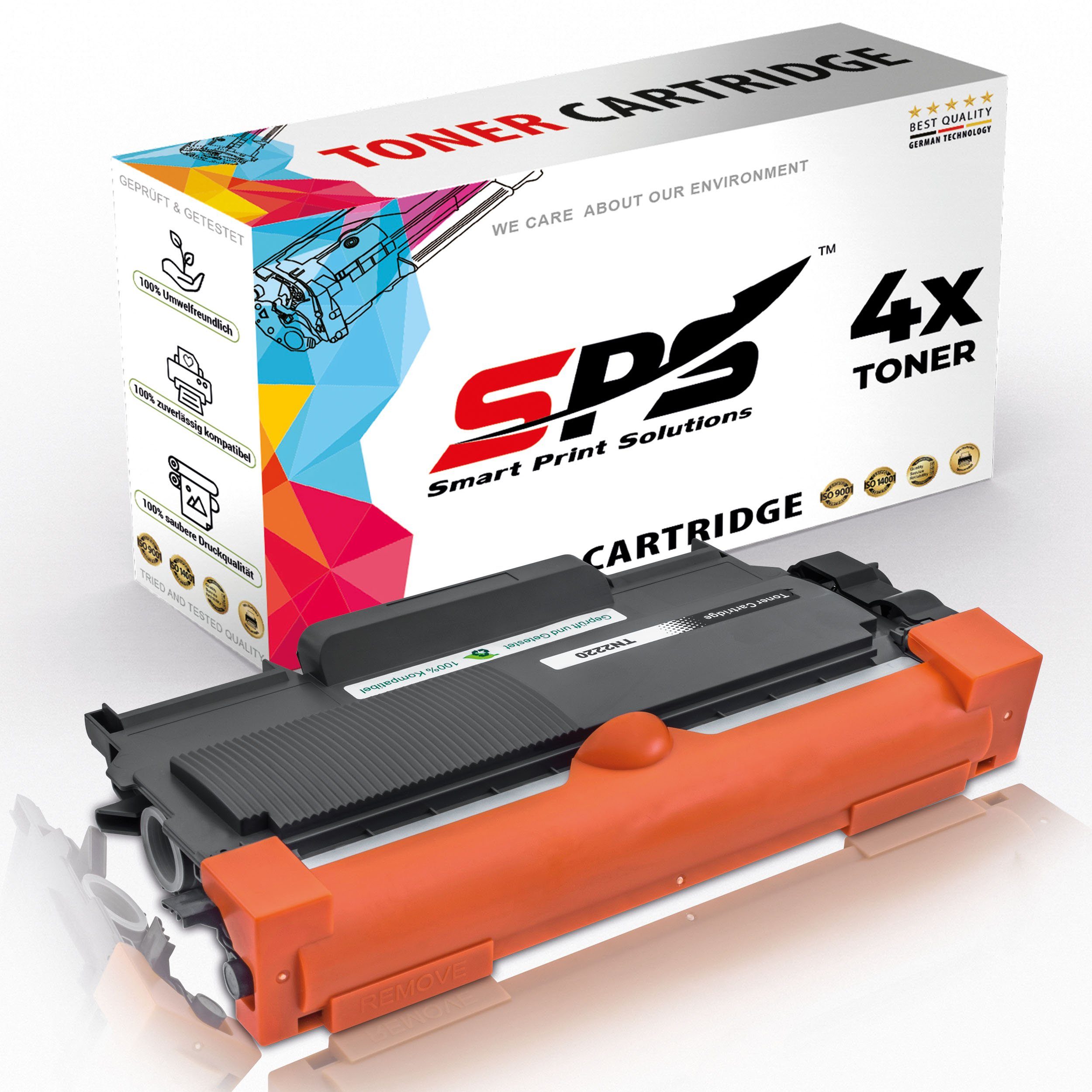 SPS Tonerkartusche Kompatibel für Brother Intellifax 2940 TN-2220, (4er Pack)