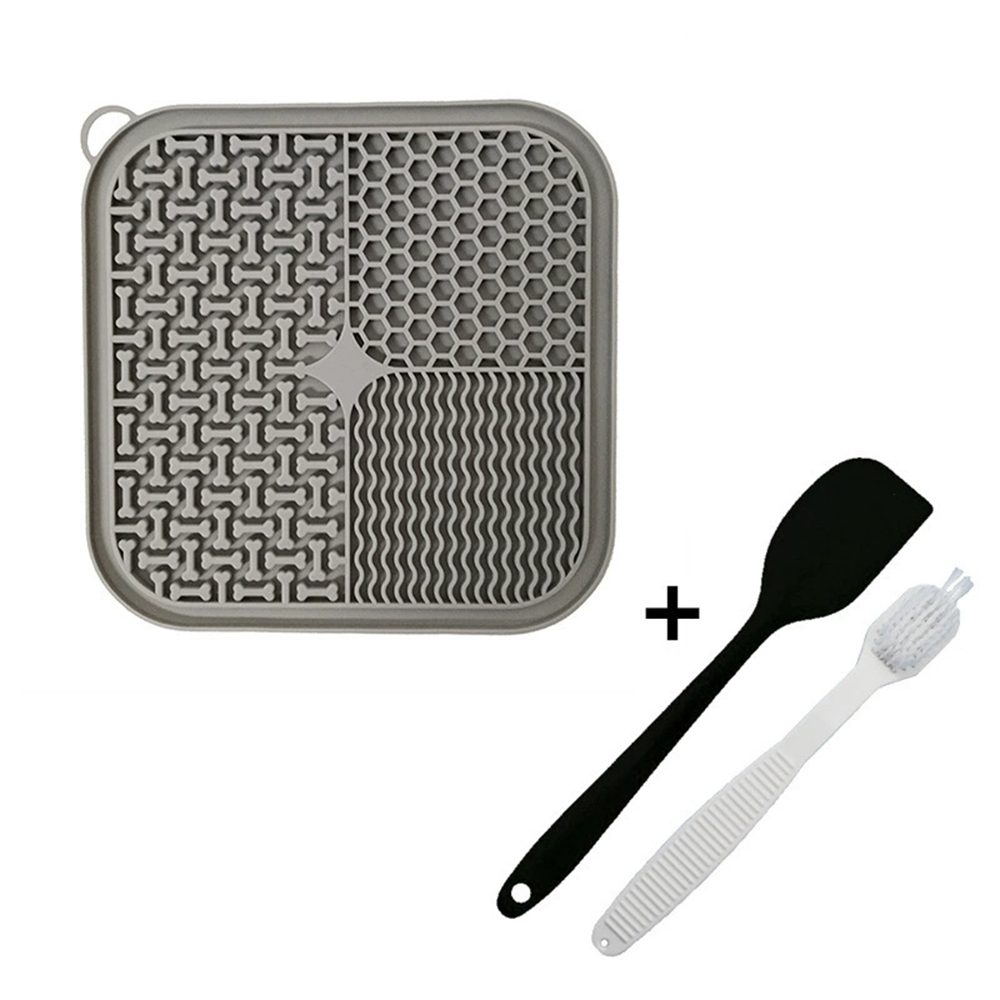 Ledander Anti-Schlabber-Napf 3 Stück Schleckmatte Hund mit Spatel und Bürst günstig online kaufen