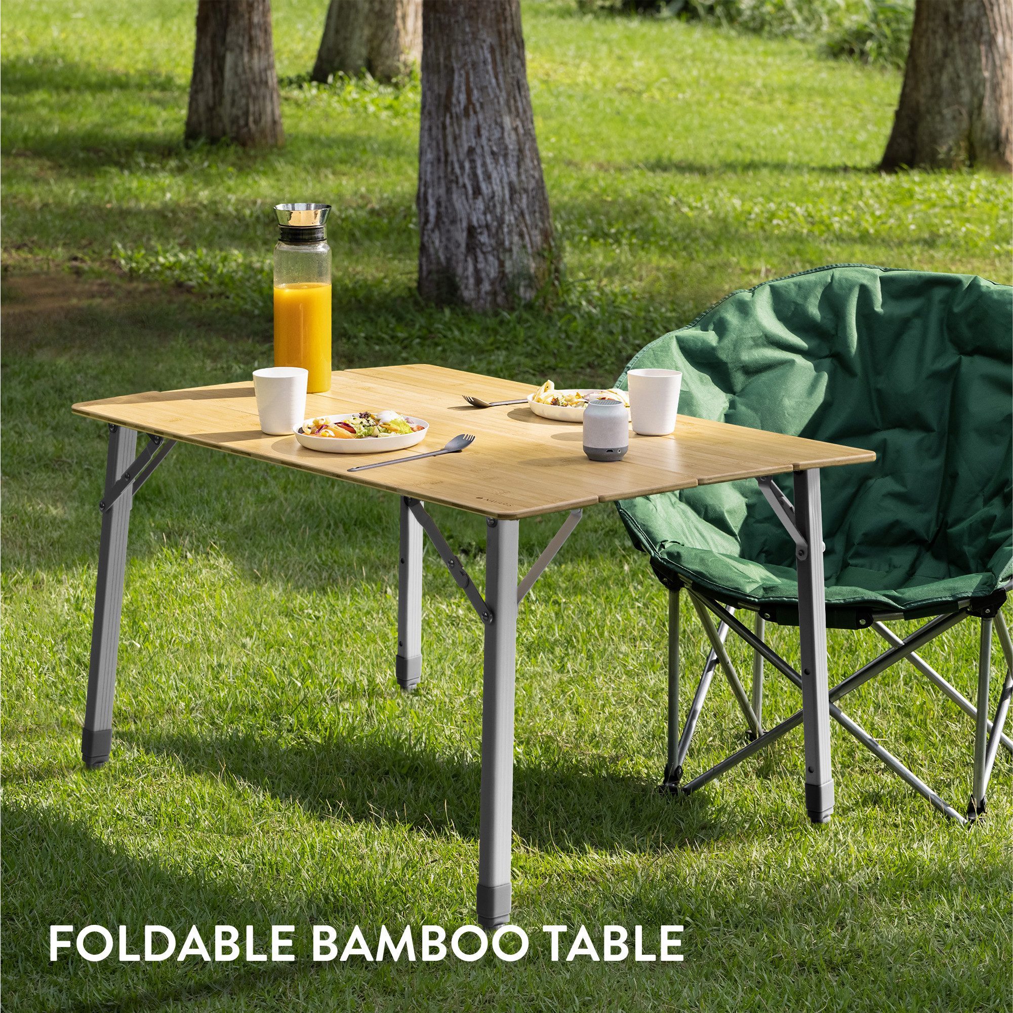 Navaris Campingtisch Bambus Campingtisch Klappbar - günstig online kaufen