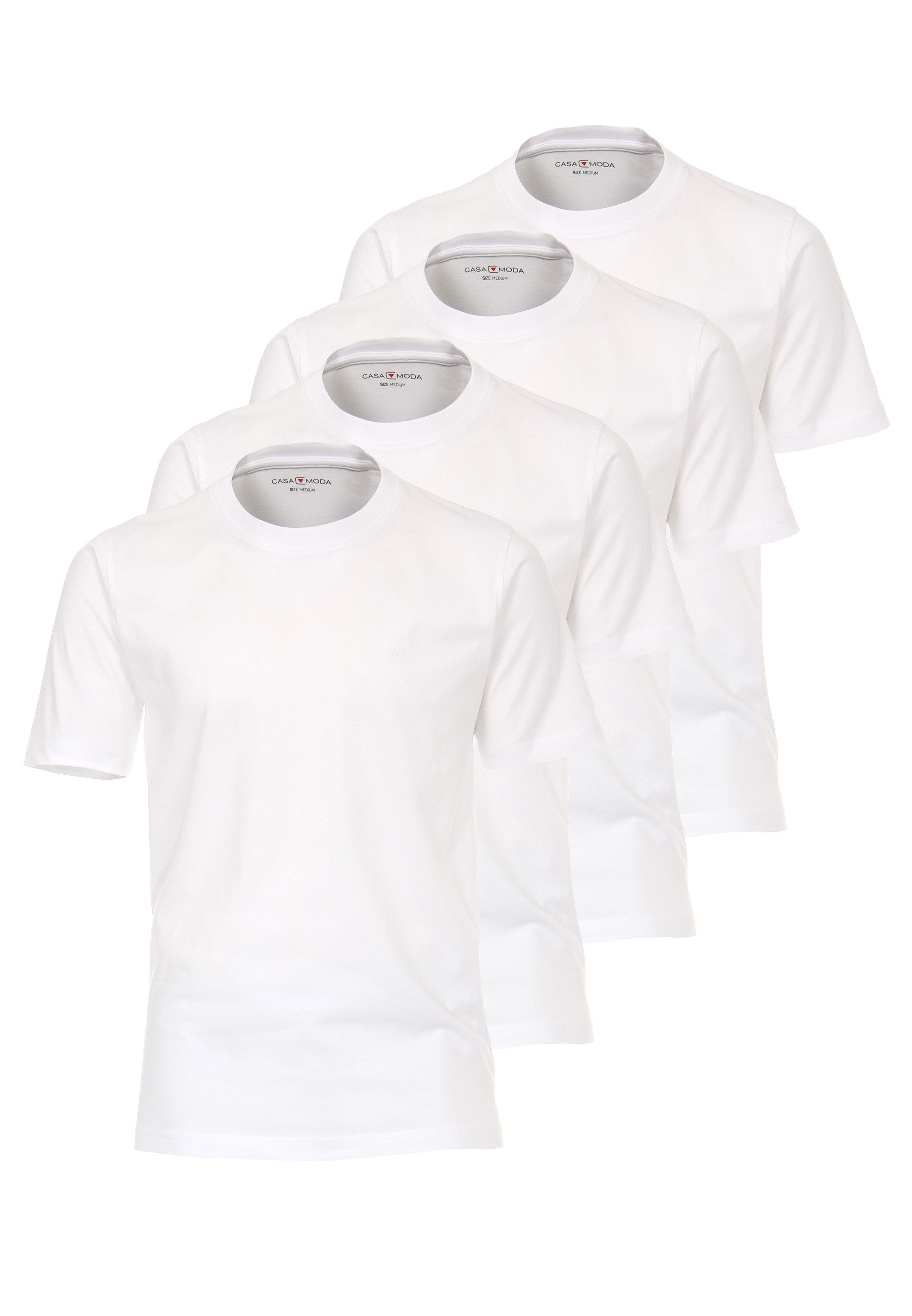 CASAMODA T-Shirt 4er Pack Basic (Spar-Set, 4-tlg) T-Shirt - Baumwolle - Atm günstig online kaufen