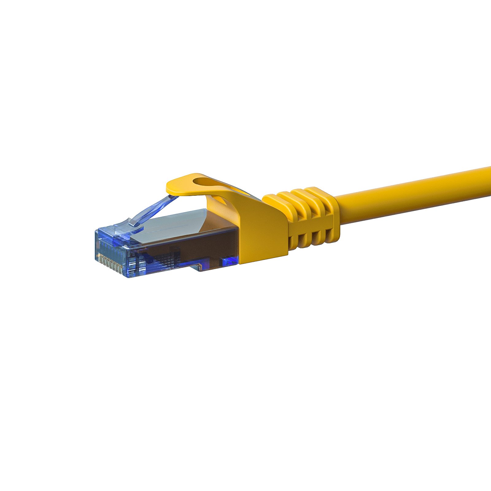 Danicom CAT6a Netzwerkkabel 100% Kupfer - U/UTP - 0,15 Meter - Gelb Netzwerkkabel, RJ45, RJ45 (15 cm), Cat6a, 100% Kupfer