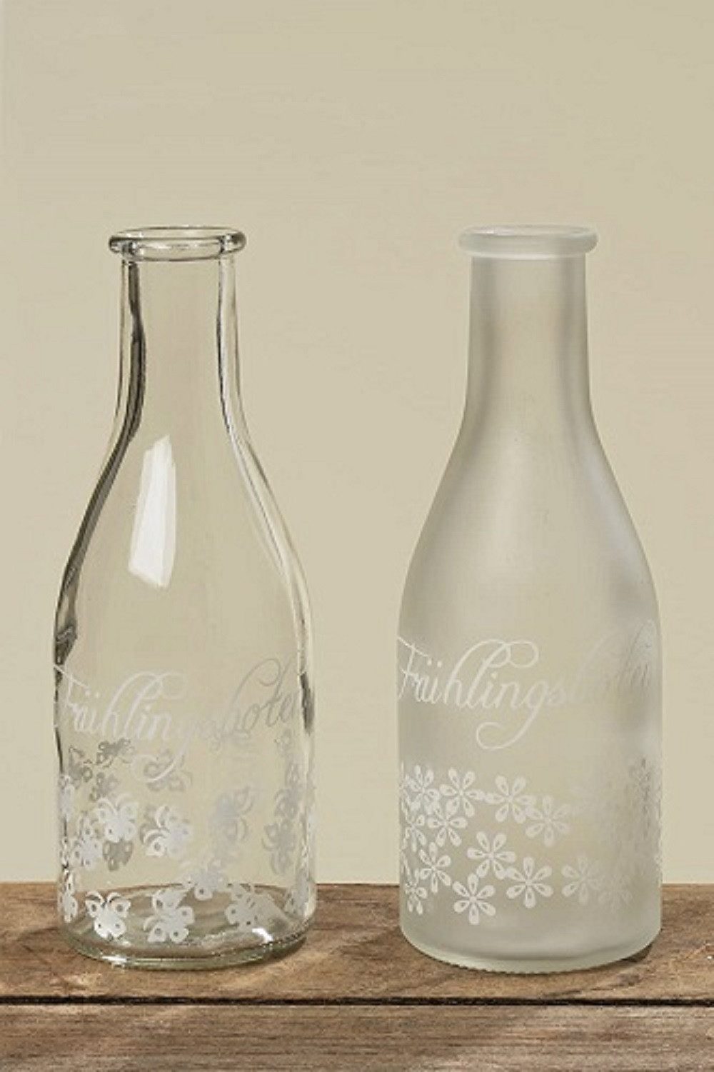 BOLTZE GRUPPE GmbH Tischvase Vase Blumenvase Blumen Frühling Frühlingsboten Gals klar/Milchglas