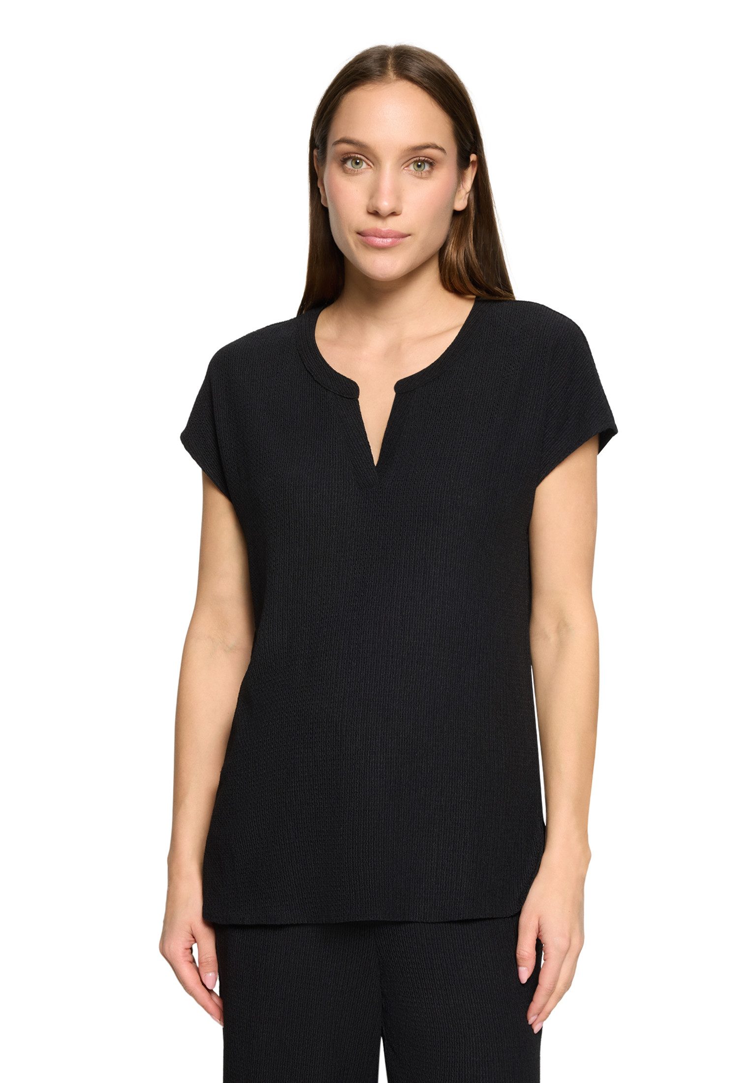 Kurzarmshirt Damen mit V-Ausschnitt