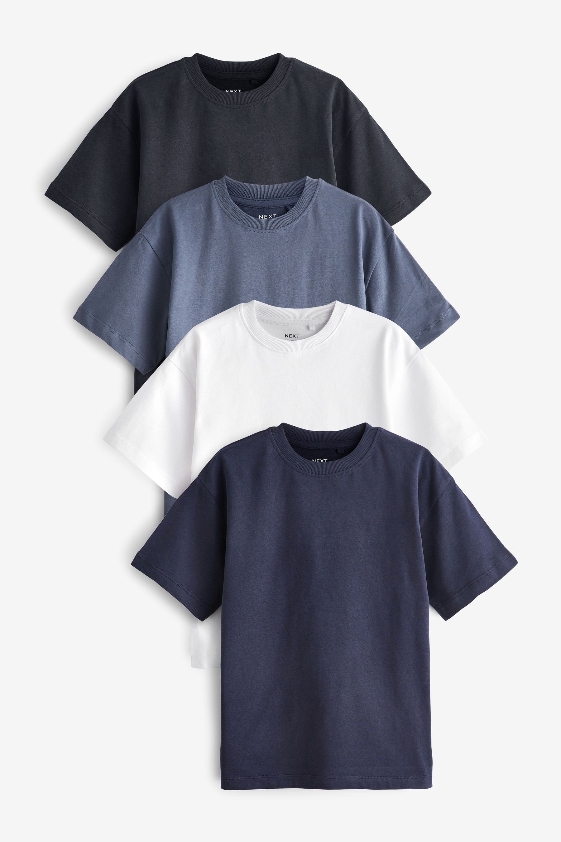 Next T-Shirt Relaxed Fit im Blues T-Shirts 4er-Pack (4-tlg)