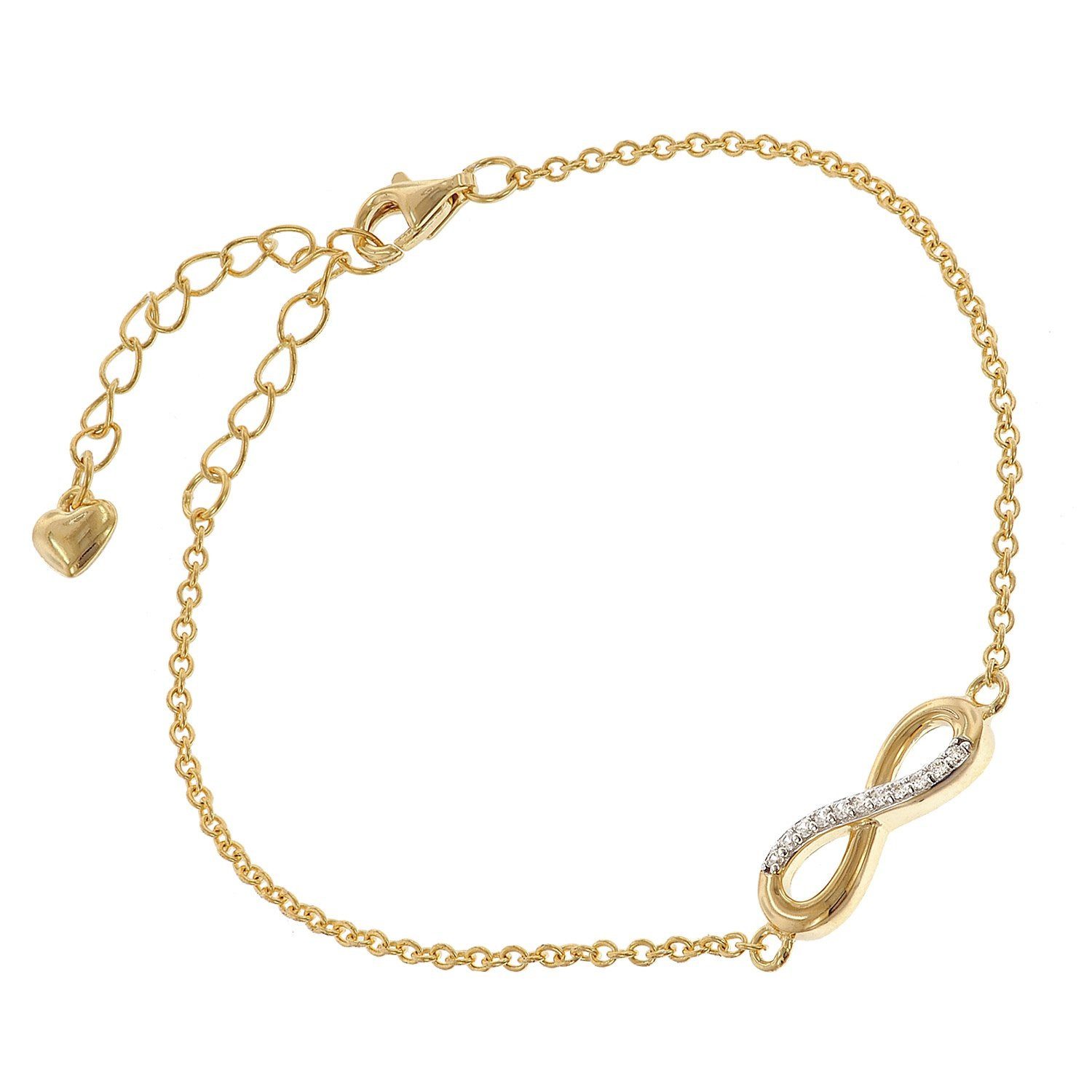 trendor Gliederarmband Damen-Unendlichkeit 925 Silber Vergoldet günstig online kaufen