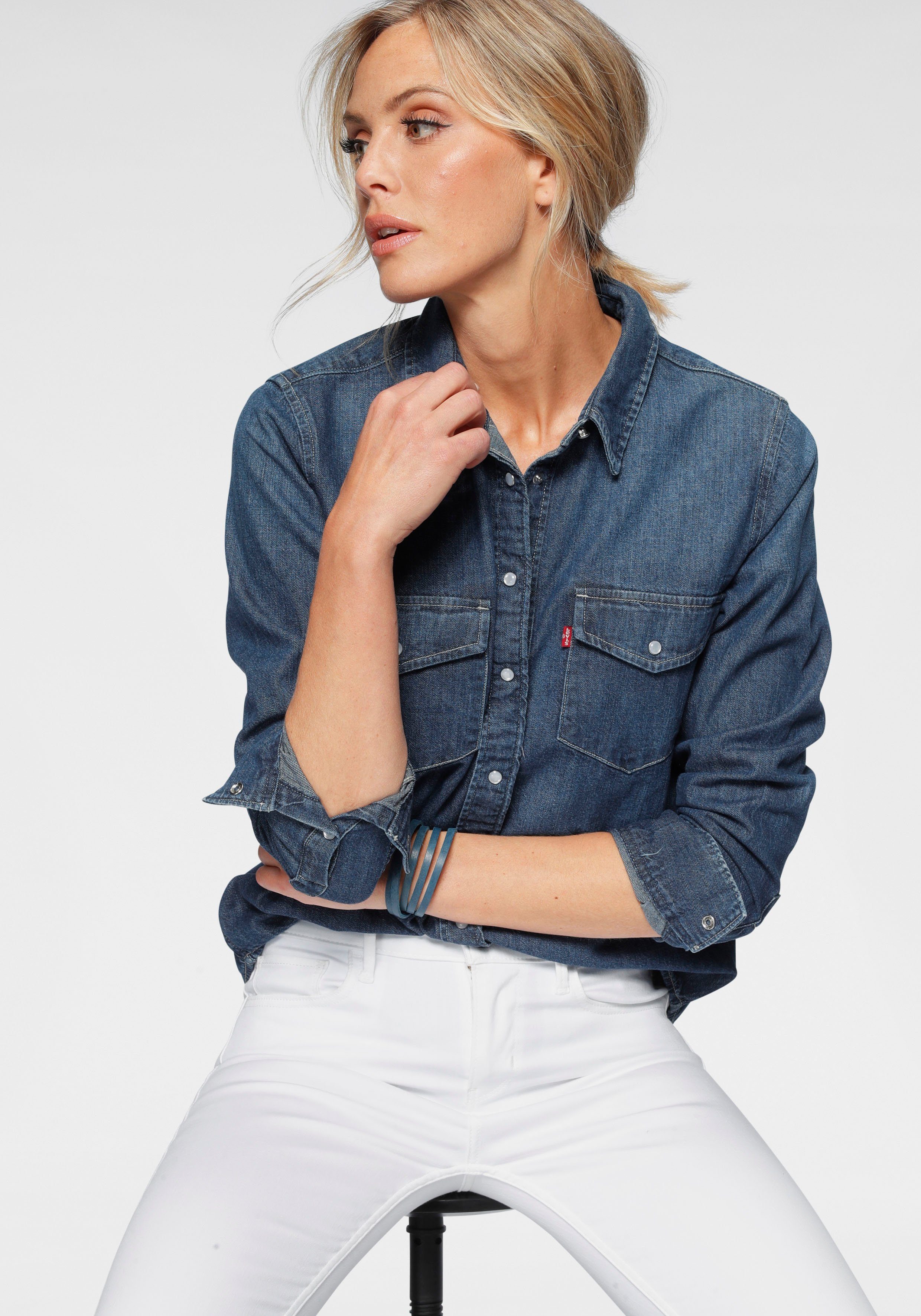 Levi's® Jeansbluse »ESSENTIAL WESTERN« mit Brusttaschen mit Druckknöpfen  online kaufen | OTTO
