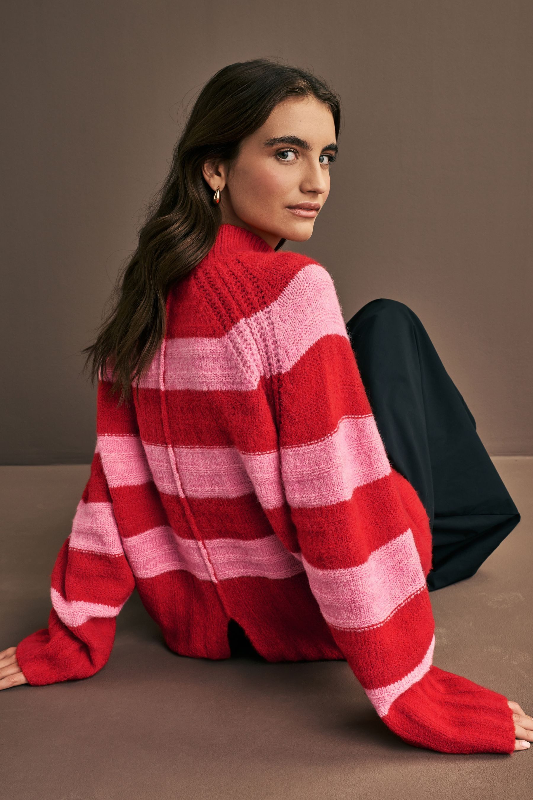 Next Stehkragenpullover Strukturierter Strickpullover mit Stehkragen günstig online kaufen