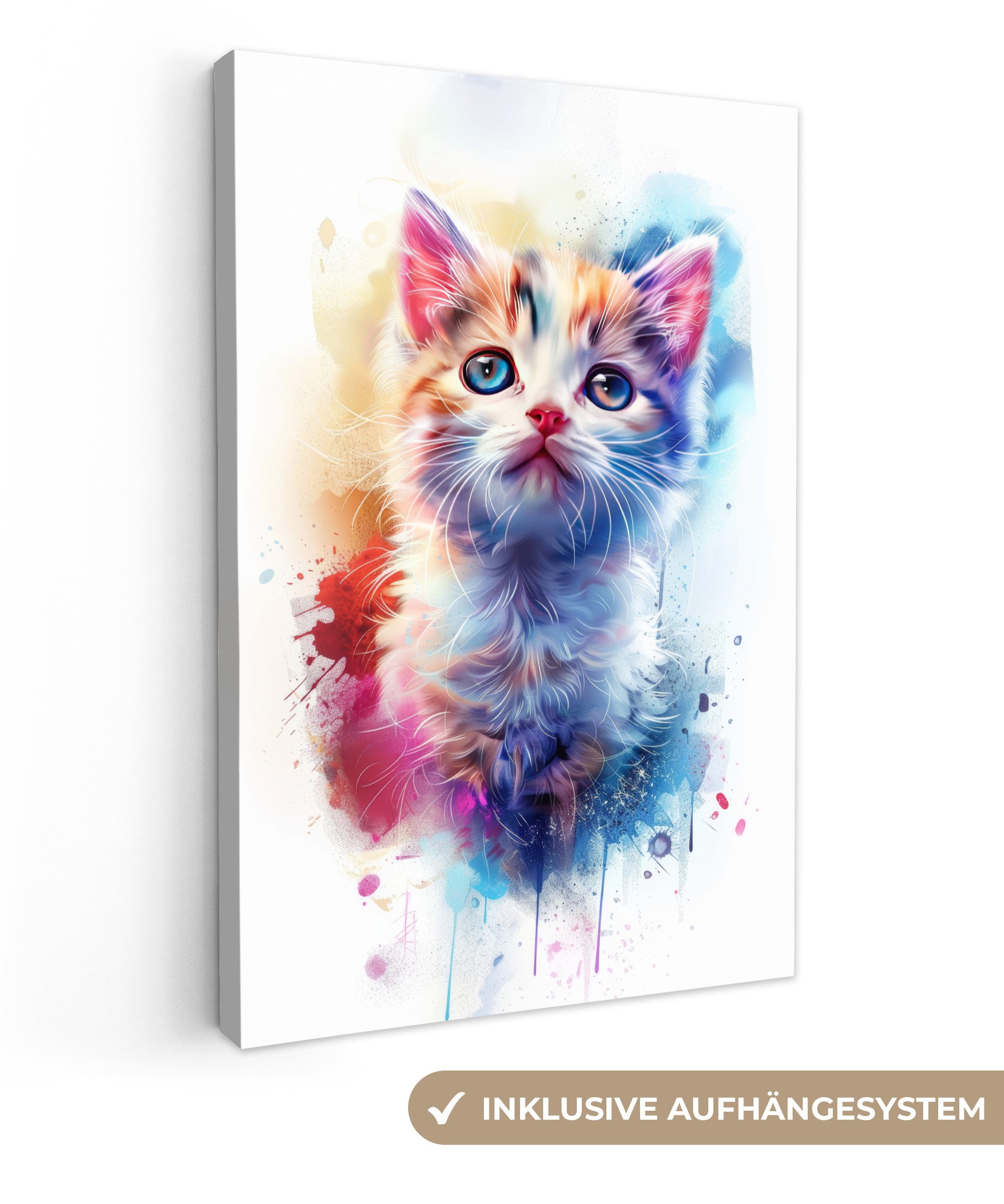 OneMillionCanvasses® Leinwandbild Katze - Porträt - günstig online kaufen