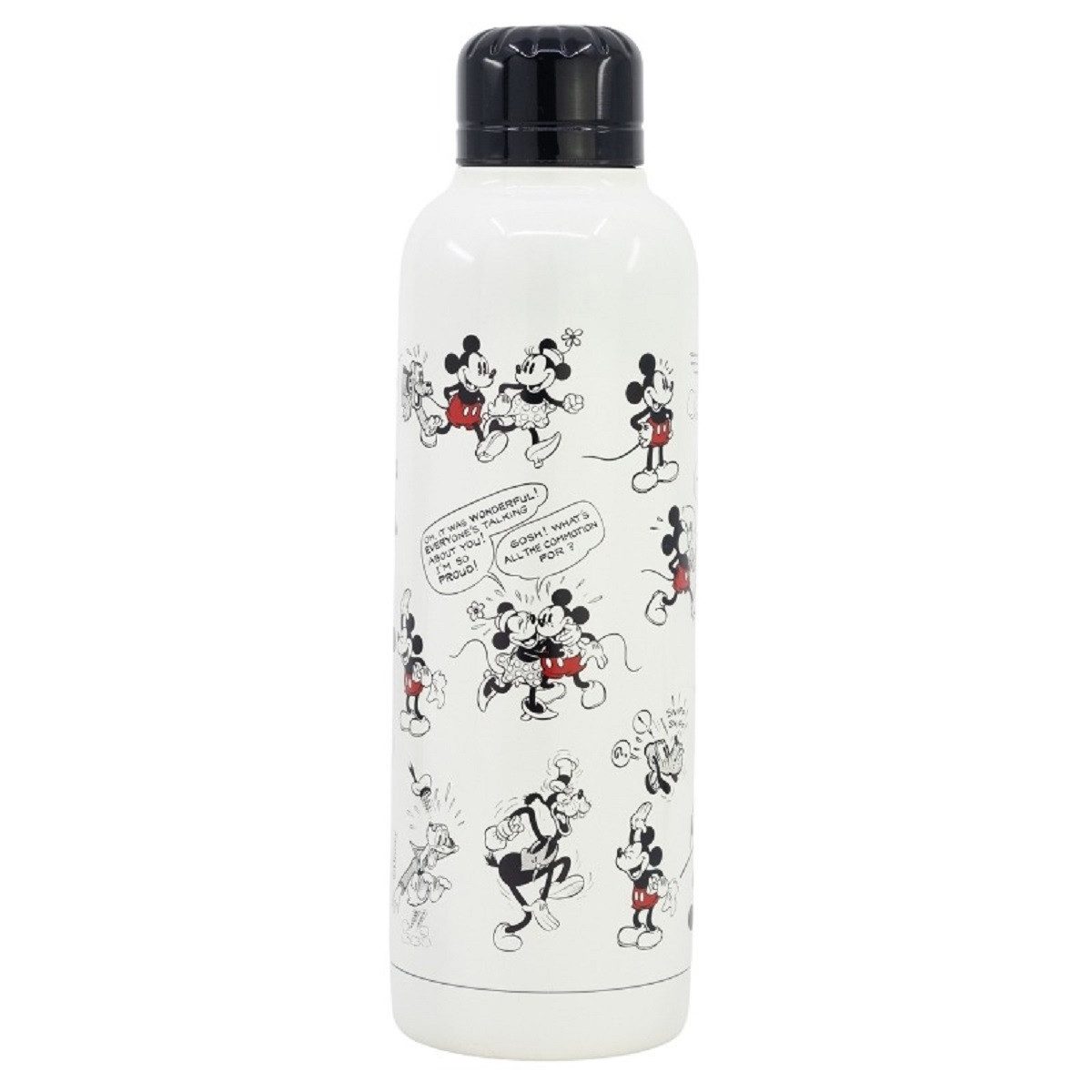 Disney Mickey Mouse Trinkflasche Isolierte Edelstahl Thermotrinkflasche 515 ml, Edelstahl