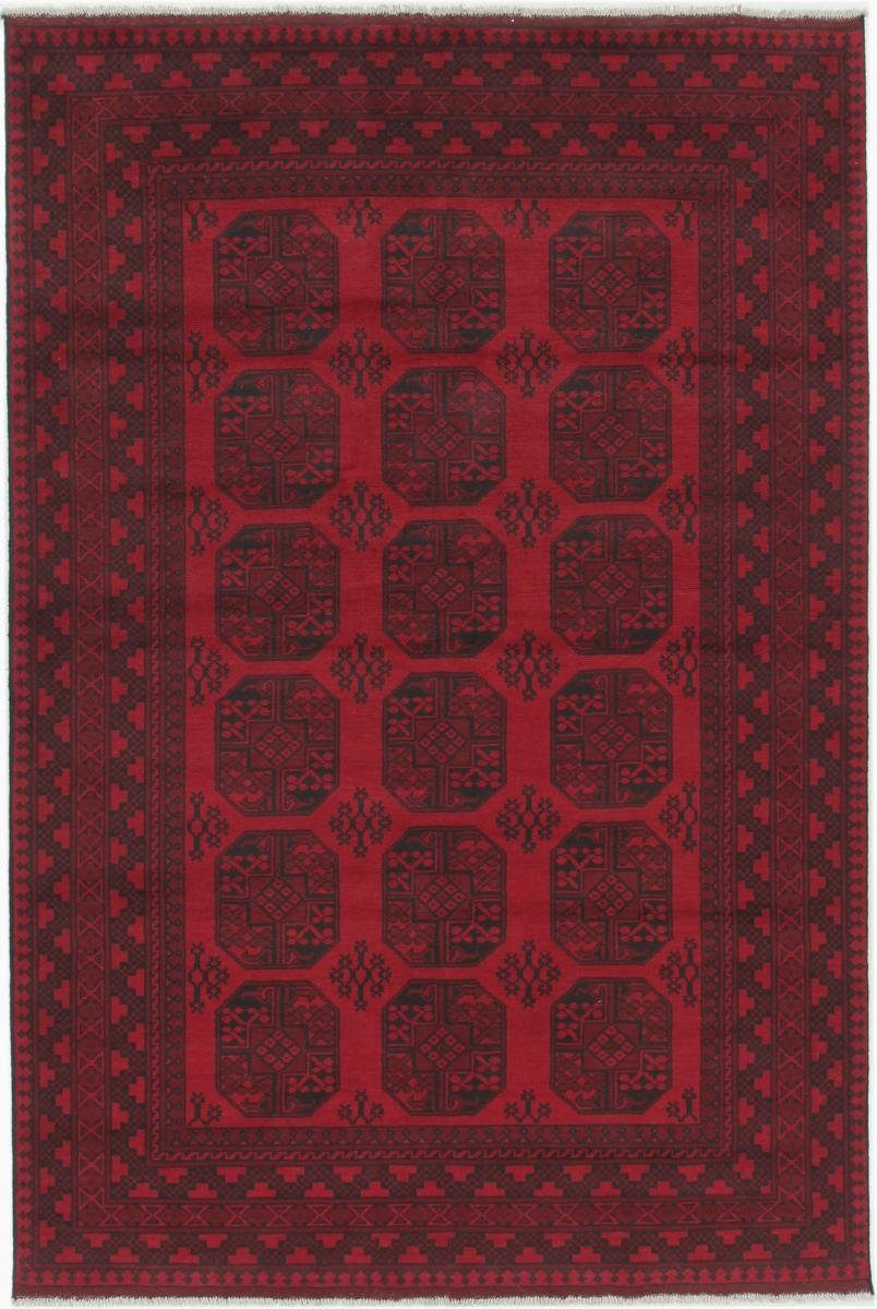 Orientteppich Afghan Akhche 197x296 Handgeknüpfter Orientteppich, Nain Trading, rechteckig, Höhe: 6 mm