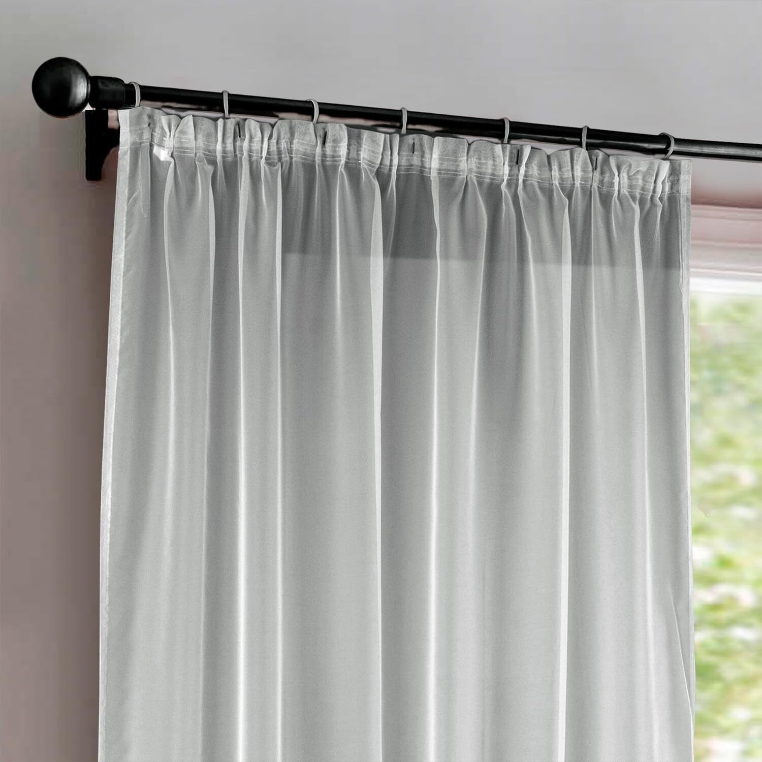 Brilliant Gardine Transparent / Vorhang / Gardine / 140x245cm / Kräuselband günstig online kaufen