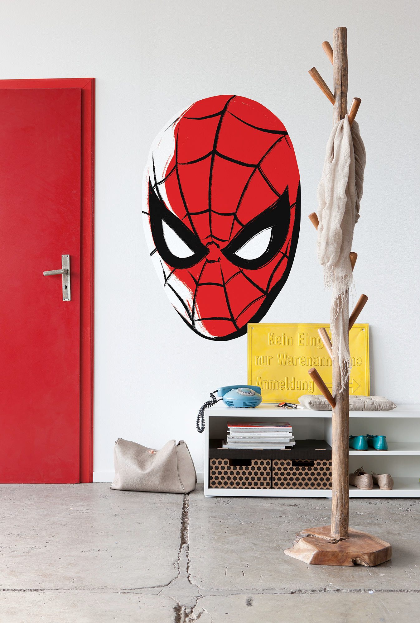 Komar Fototapete Wandtattoo - Spider-Man Headshot - Größe 125 x 125 cm, glatt, bedruckt, Comic, (1 St)