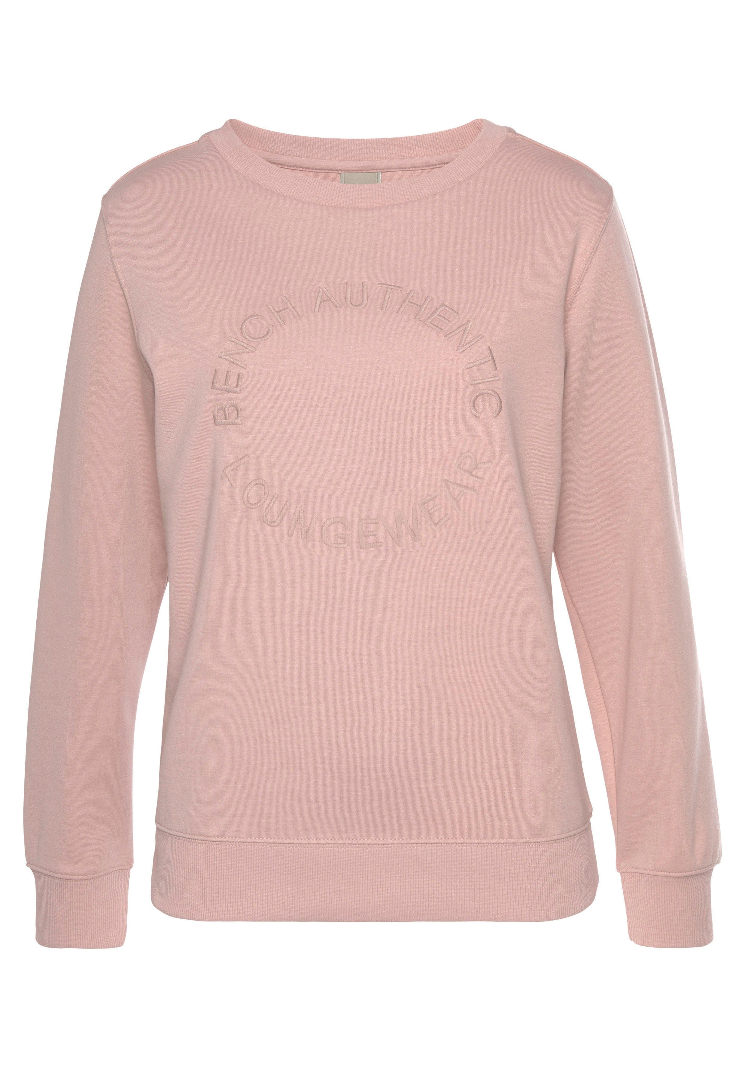 Bench. Loungewear Sweatshirt mit runder Logostickerei, Loungwear