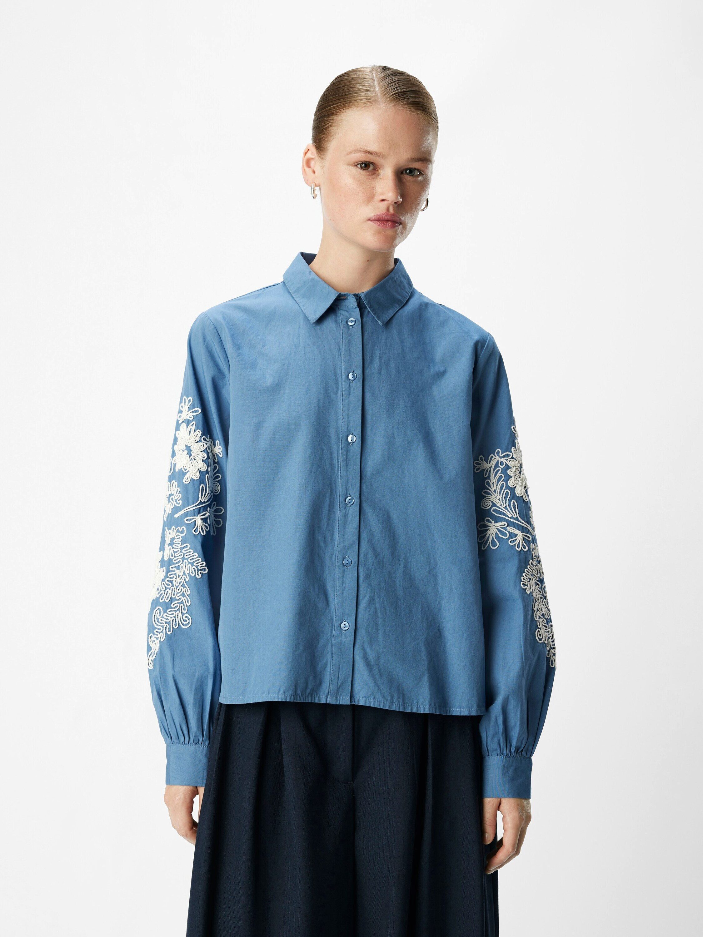 Object Langarmbluse OBJJody (1-tlg) Drapiert/gerafft