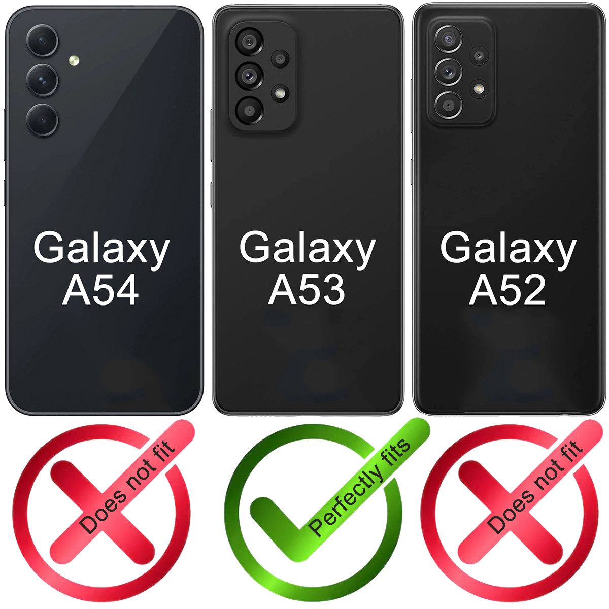 Burkley Handytasche Leder Book Cover für Samsung Galaxy A52s Handyhülle (1-tlg., Book Case Lederhülle mit Kartenfach und Magnetverschluss), Optimaler Rund-Um-Schutz, Kartenfächer mit RFID Blocker