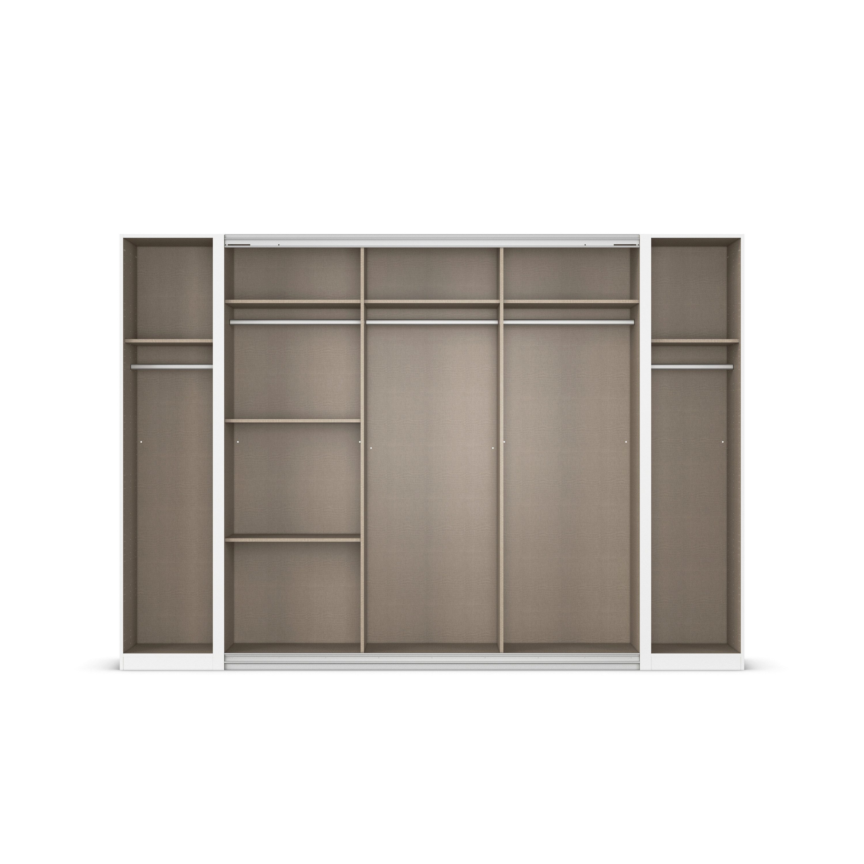 OTTO home Schwebetürenschrank Dreh-/Schwebetürenschrank Kleiderschrank Familie, Agordo (B/H/T ca. 301x210X62cm, viele Farben & auch mit Spiegeln erhältlich) Stauraumwunder TOPSELLER, verschiedene Grifffarben Made in GERMANY