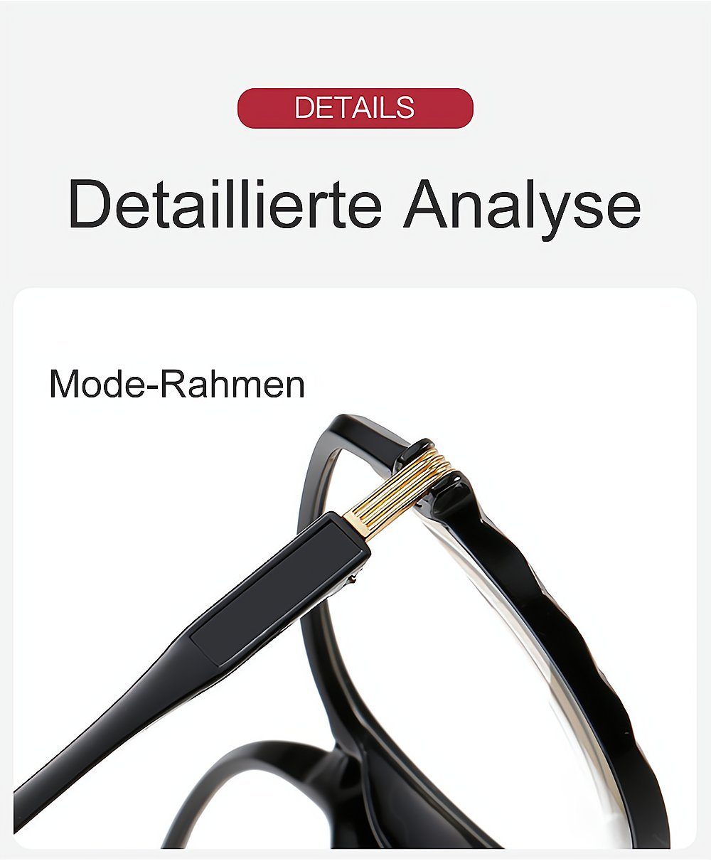 grün Blaulichtfilter PACIEA OversizedRundUltraleichtfür und Damen Lesebrille Herren