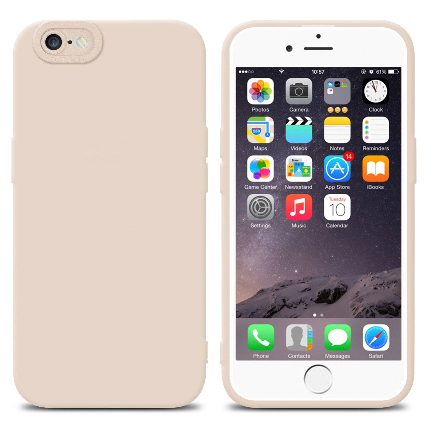 Cadorabo Handyhülle für iPhone 6 / 6S Hülle Apple iPhone 6 / 6S, Hülle Schutzhülle TPU Silikon Case Cover