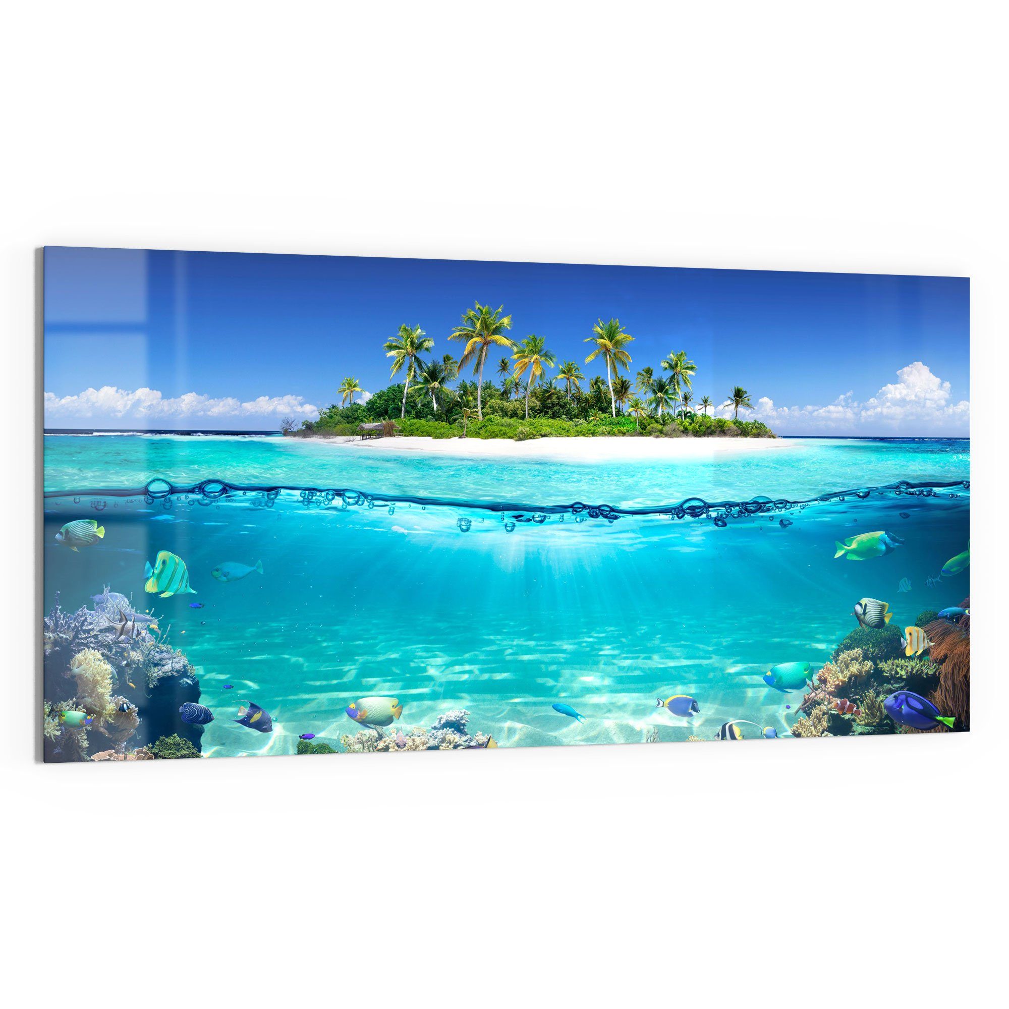 DEQORI Glasbild 'Insel im tropischen Meer', günstig online kaufen