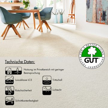 Teppichboden Softness, Andiamo, rechteckig, Höhe: 17 mm, Uni Farben, Breite 400 cm, besonders weich, Wohnzimmer, Schlafzimmer
