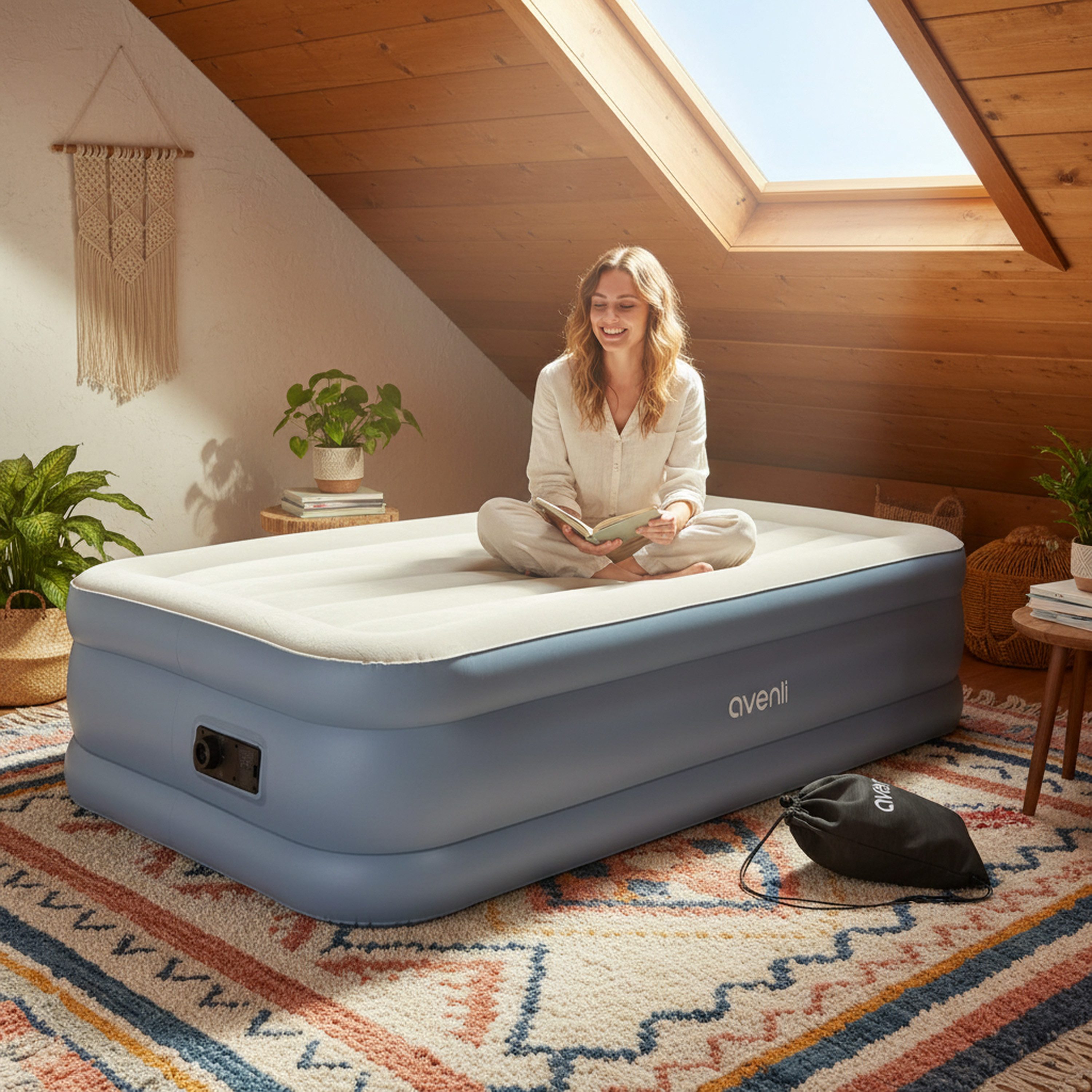 Avenli Luftbett Luftmatratze selbstaufblasend 1 Person 191x99x46cm hoch, (G günstig online kaufen