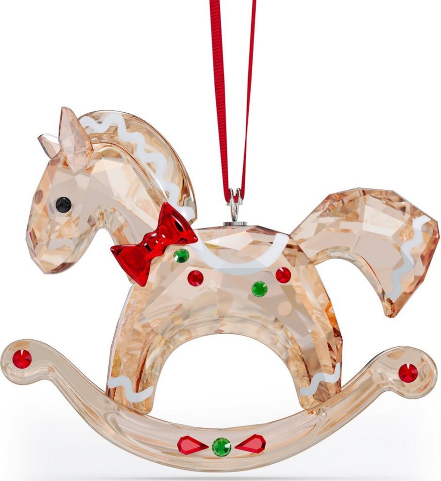 Swarovski Dekofigur Holiday Cheers Lebkuchen Schaukelpferd Ornament,  5627608 (1 St), Swarovski® Kristall