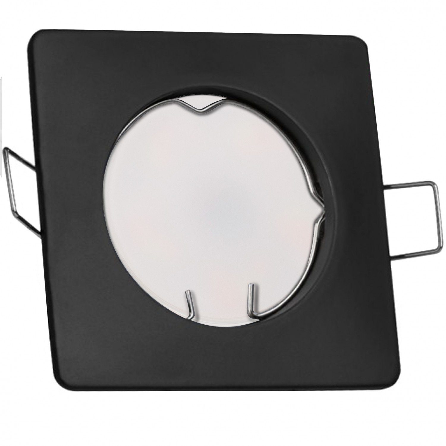 flach von LED mit 5W extra in Leuchtmittel Einbaustrahler LED Set LEDANDO schwarz Einbaustrahler