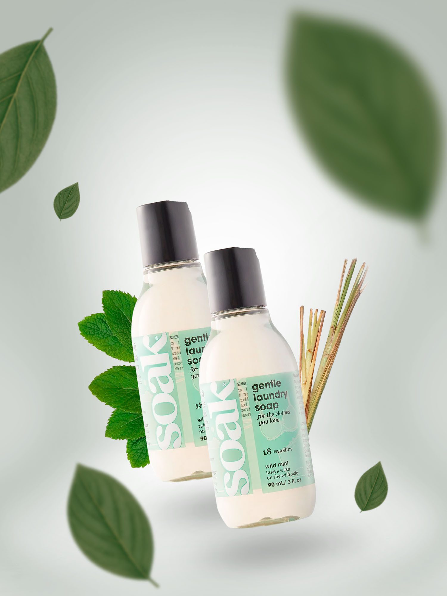 Soak 2-Pack Nachhaltiges Waschmittel - Biologisch abbaubar - Ohne Ausspülen Spezialwaschmittel (2-St. Flüssig Vollwaschmittel biologisch abbaubar)