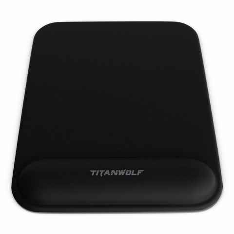 Titanwolf Mauspad (1-St), Gel Office Mousepad mit Handgelenkpolster / Handgelenkauflage