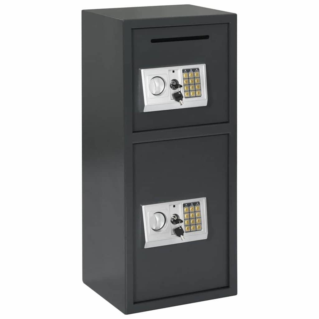 vidaXL Tresor Digitaler Safe mit Schloss Dunkelgrau 35 x 31 x 80 cm Stahl