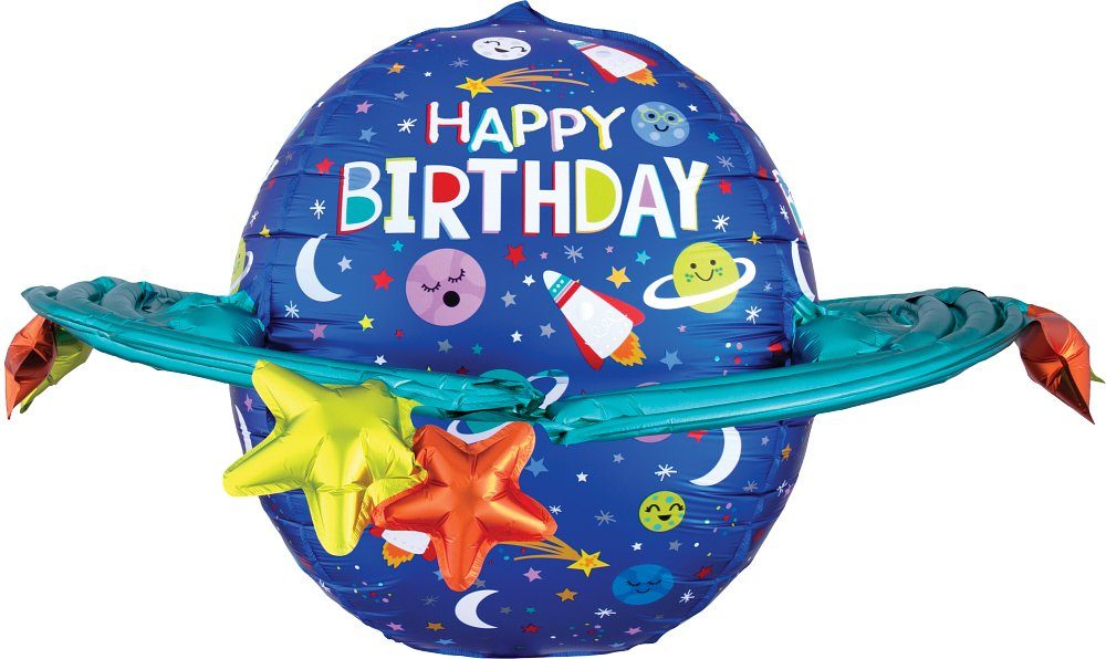 Anagram Folienballon Folienballon - Happy Birthday 3D Galaxy - 73cm