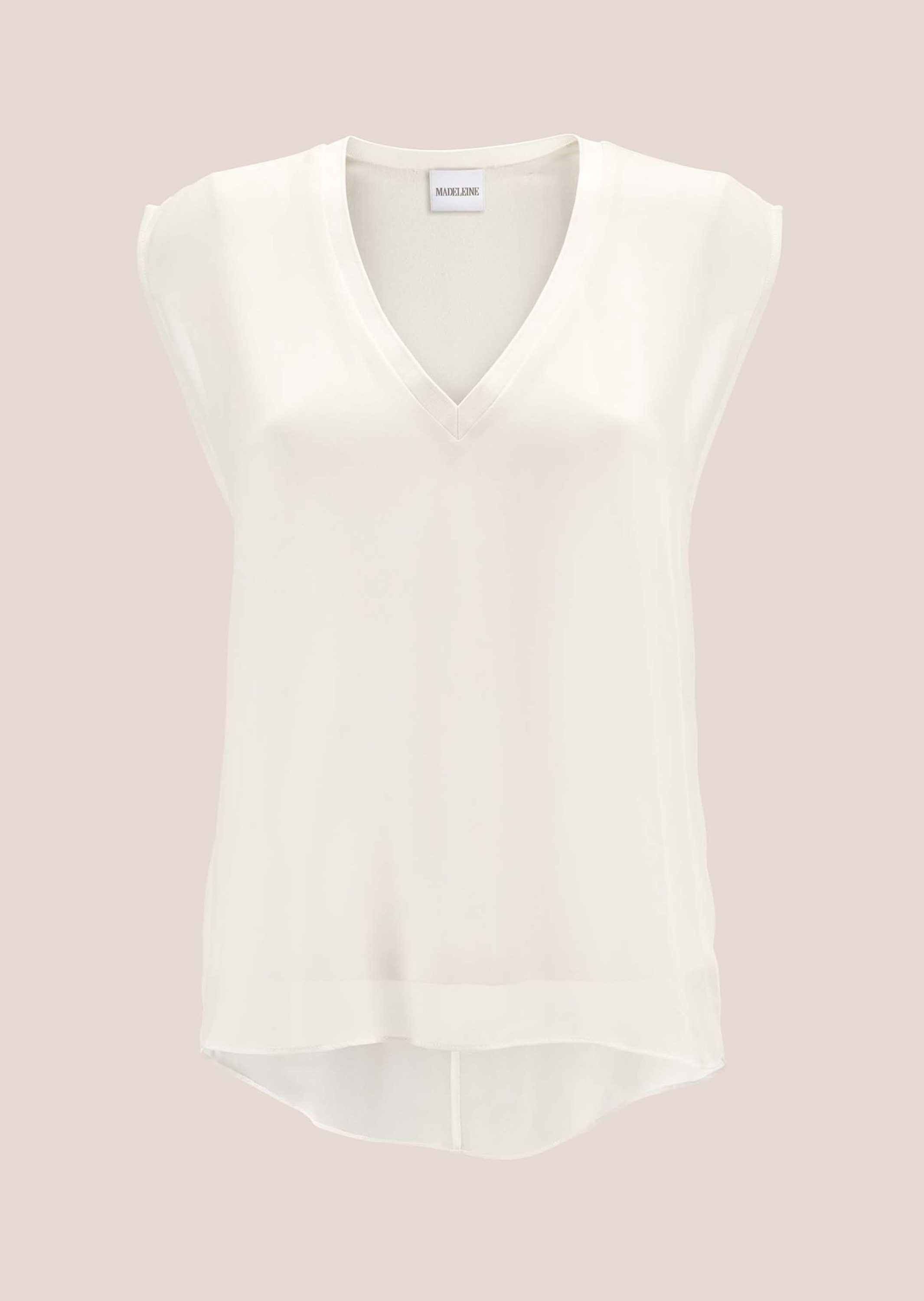 Kurzarmbluse Langes Blusentop im Layer-Look