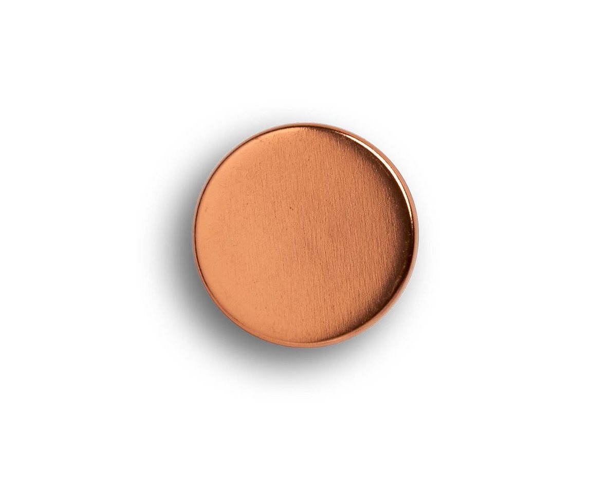 Thumbnail - Zeller Present Magnet Magnet-Set, 4-tlg., extra stark, roségold, Metall / Ferrit Magnet, Ø2,3 x 0,9 cm