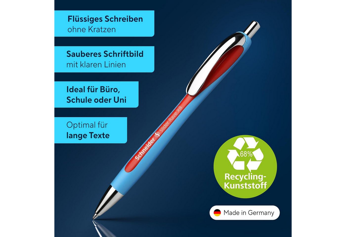 Thumbnail - SCHNEIDER NOVUS Kugelschreiber SCHNEIDER Kugelschreiber Slider Rave XB rot, Mine 755 XB rot